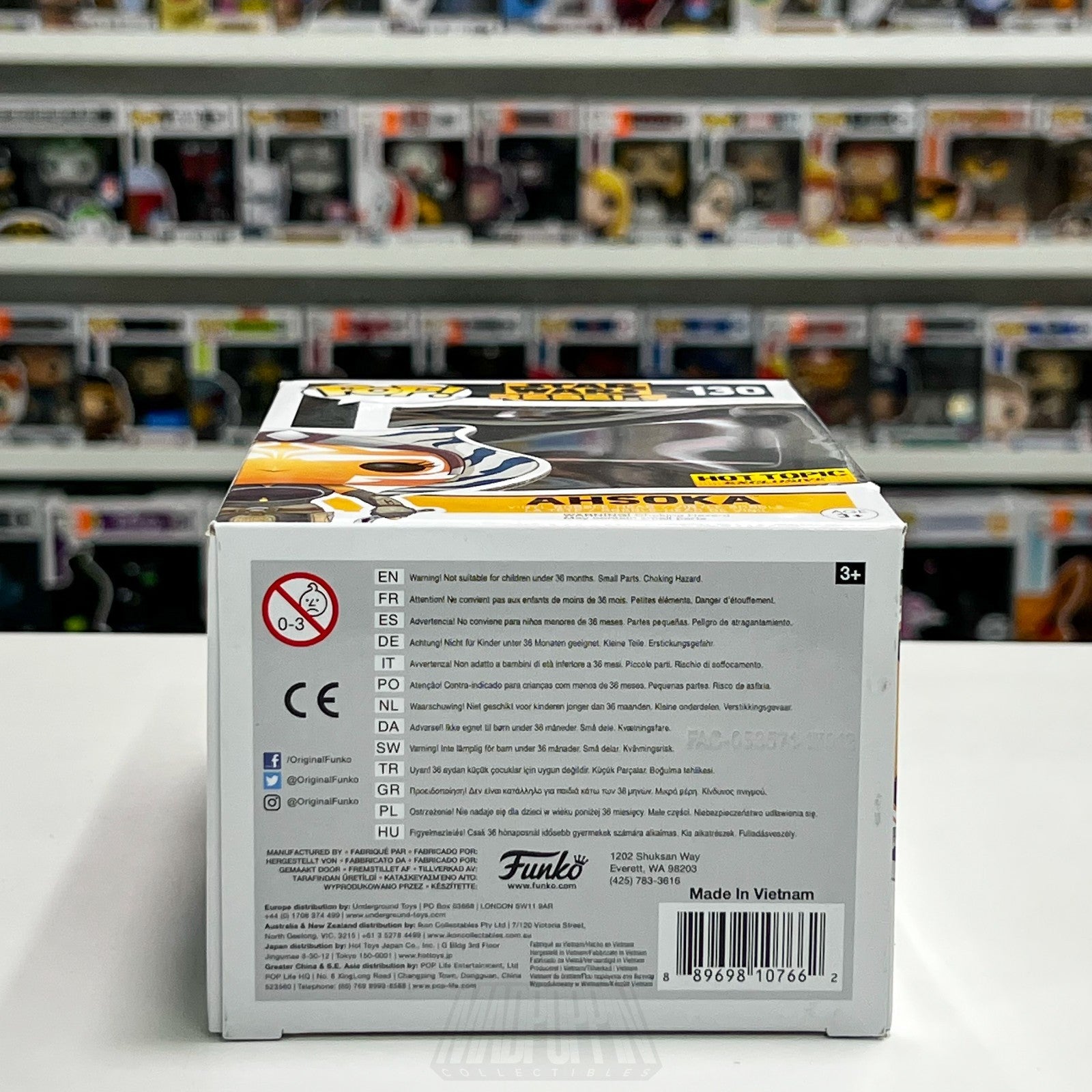 Funko Pop Star Wars Rebels Ahsoka Tano Hot Topic 130 Dual Lightsabers Jedi 20177