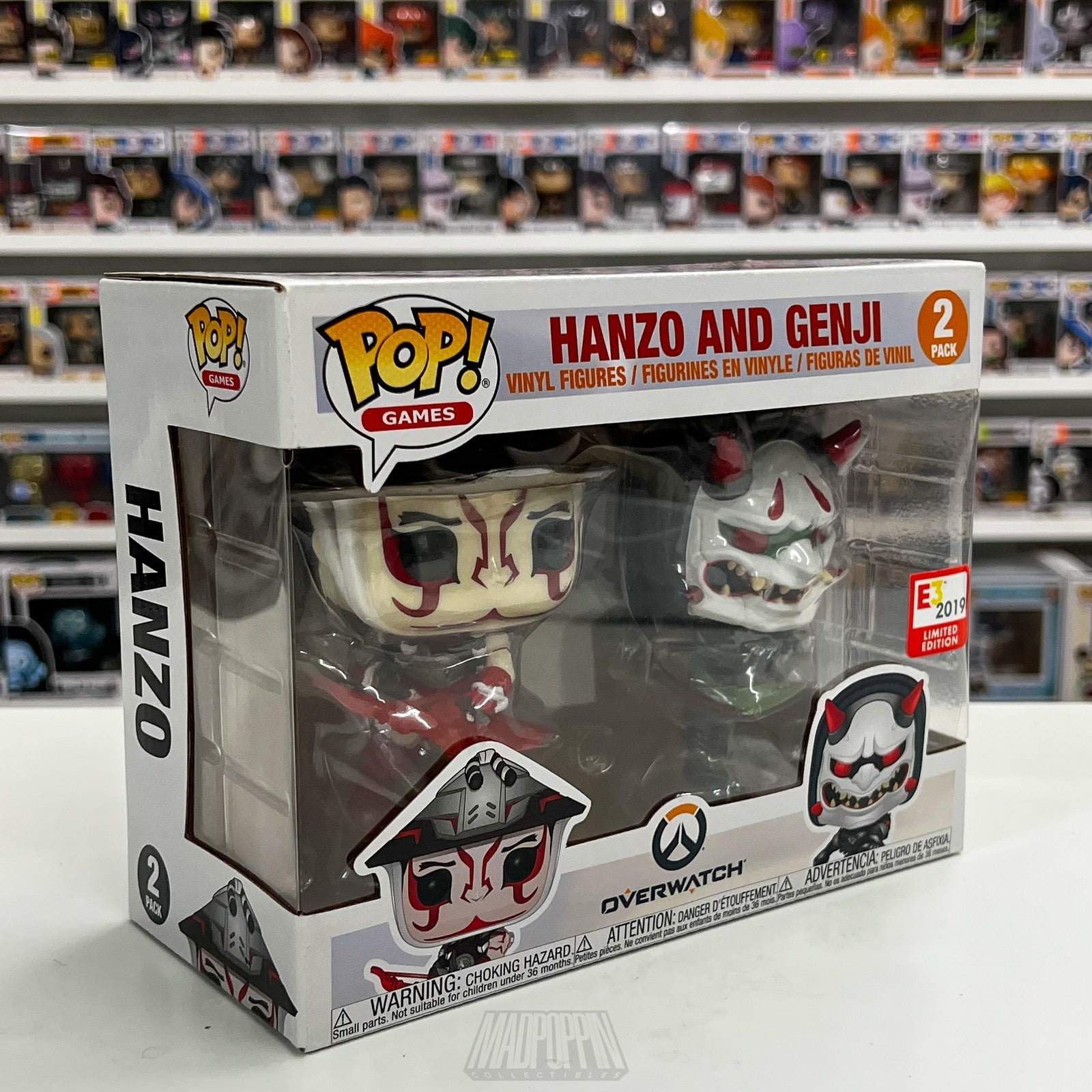 Funko Pop Overwatch Hanzo Genji 2 Pack E3 2019 Limited Edition Vinyl Figures