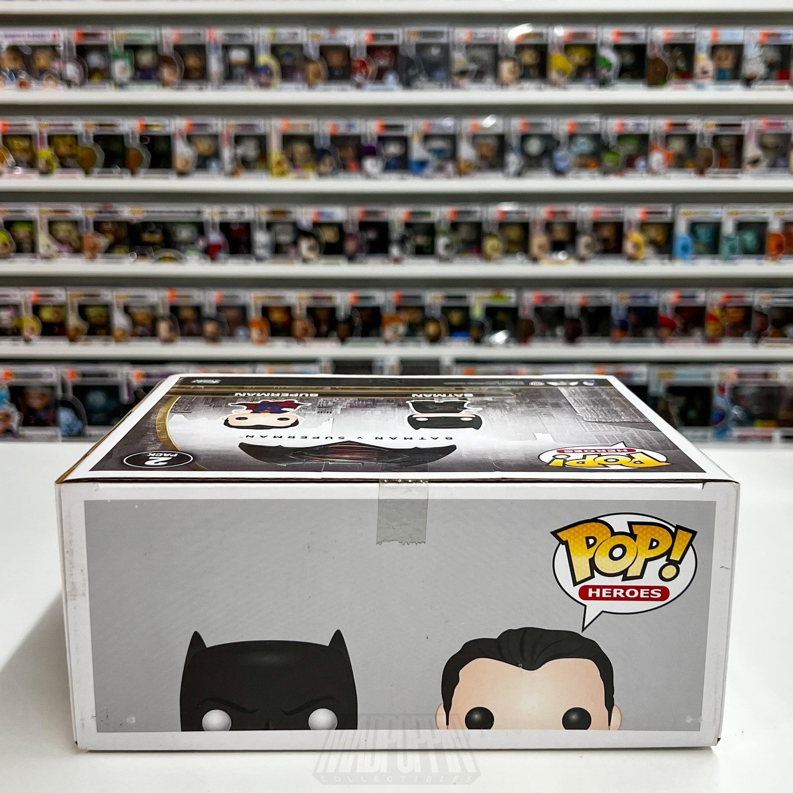 Funko Pop DC Heroes Batman Superman Metallic Dawn of Justice 2 Pack Toy Figures