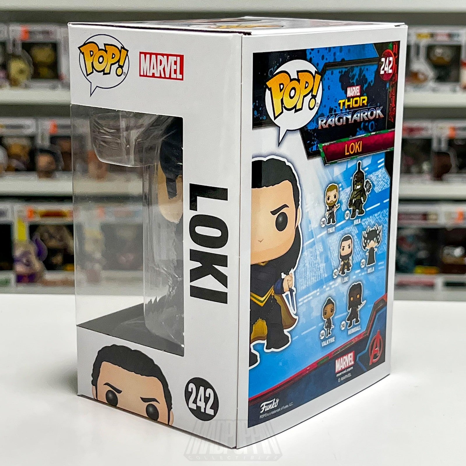Funko Pop Marvel Thor Ragnarok Loki 242 Vinyl Bobble-Head Figure Box MCU Toy NIB