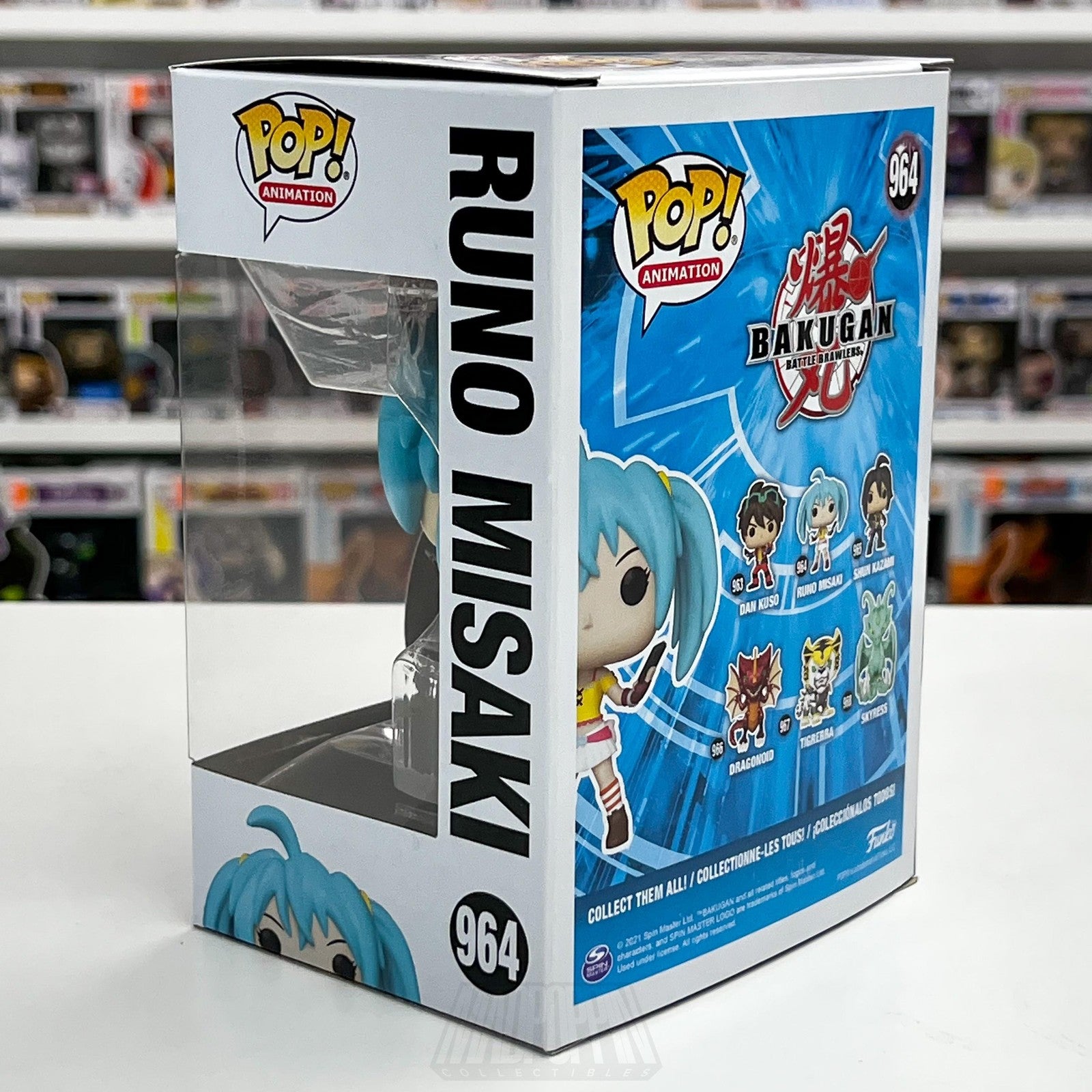 Funko Pop! Animation Bakugan Battle Brawlers Runo Misaki 964 Vinyl Figure NIB2