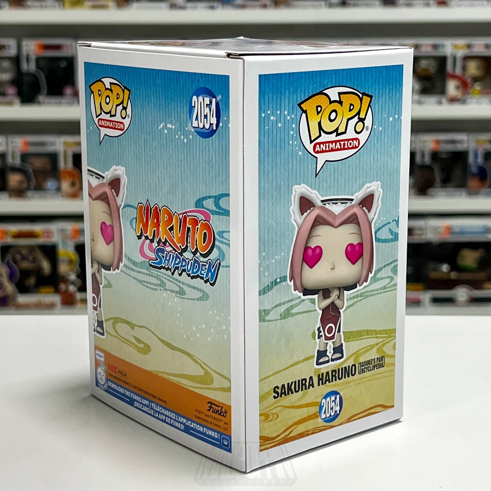 Funko Pop Naruto Sakura Haruno Sasuke Paw Encyclopedia 2054 Con Sticker NYCC Toy