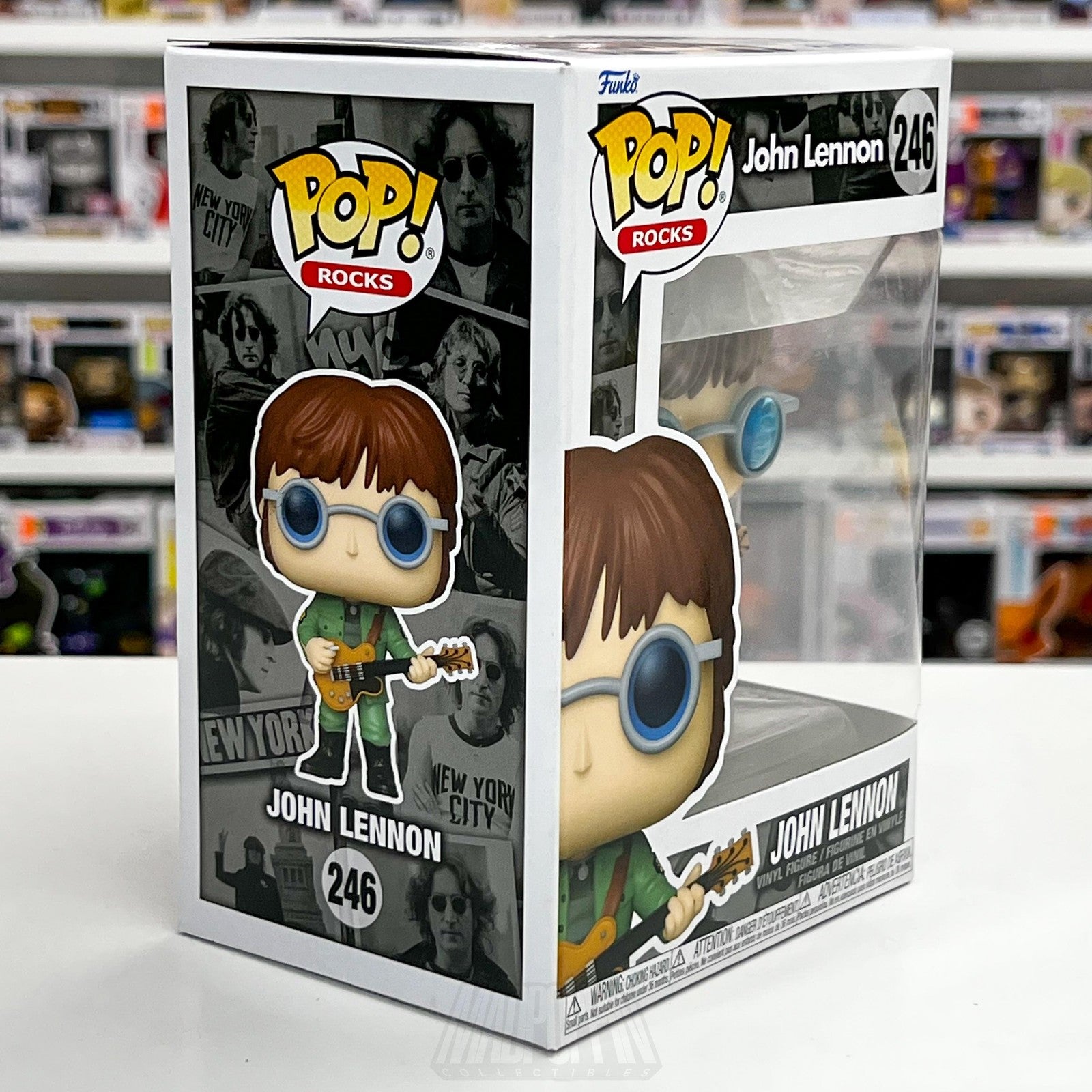 Funko Pop! Rocks John Lennon #246 Vinyl Figure Guitar Blue Glasses Collectible5
