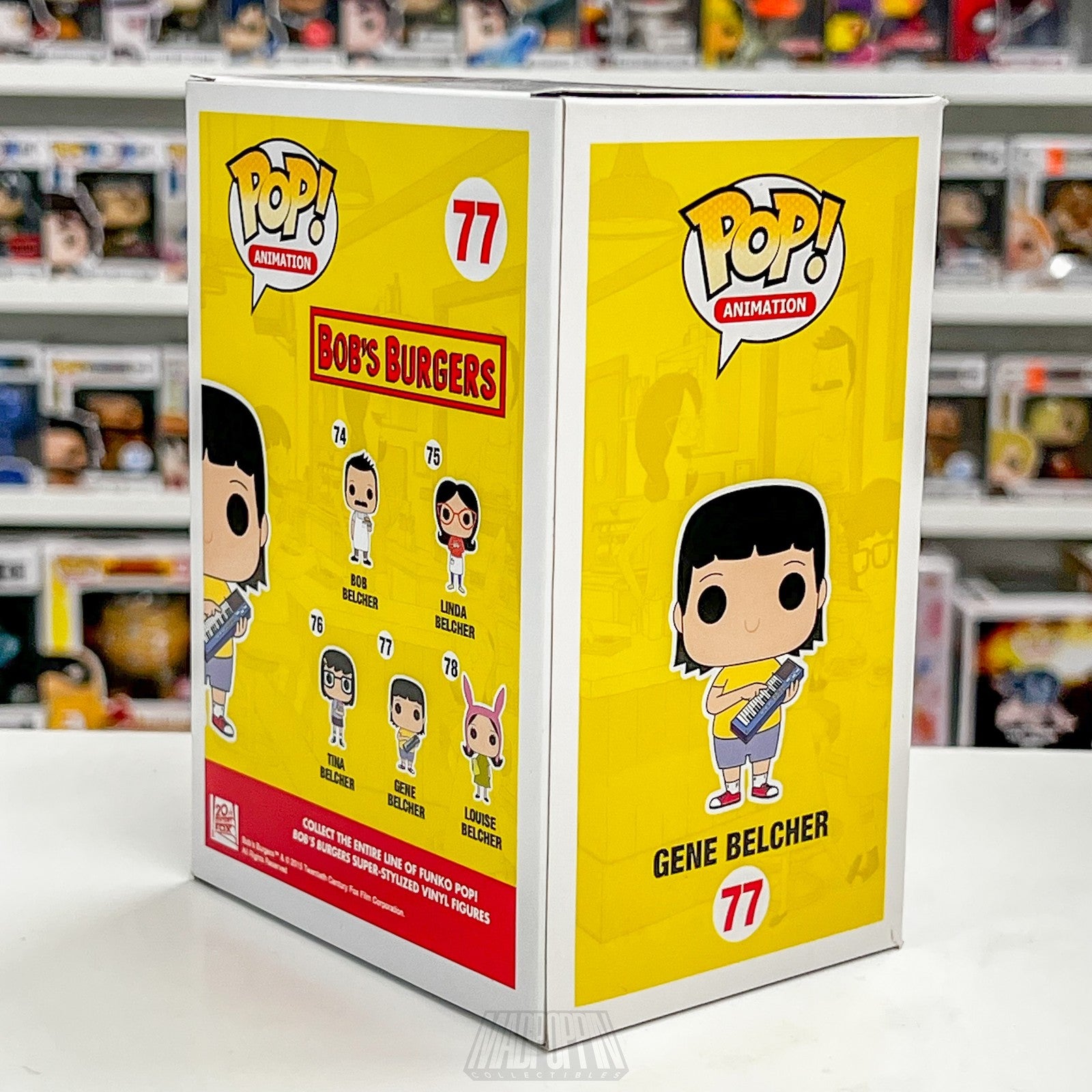 Funko Pop Bobs Burgers Gene Belcher Vinyl Figure 77 Keytar Animation Collectible