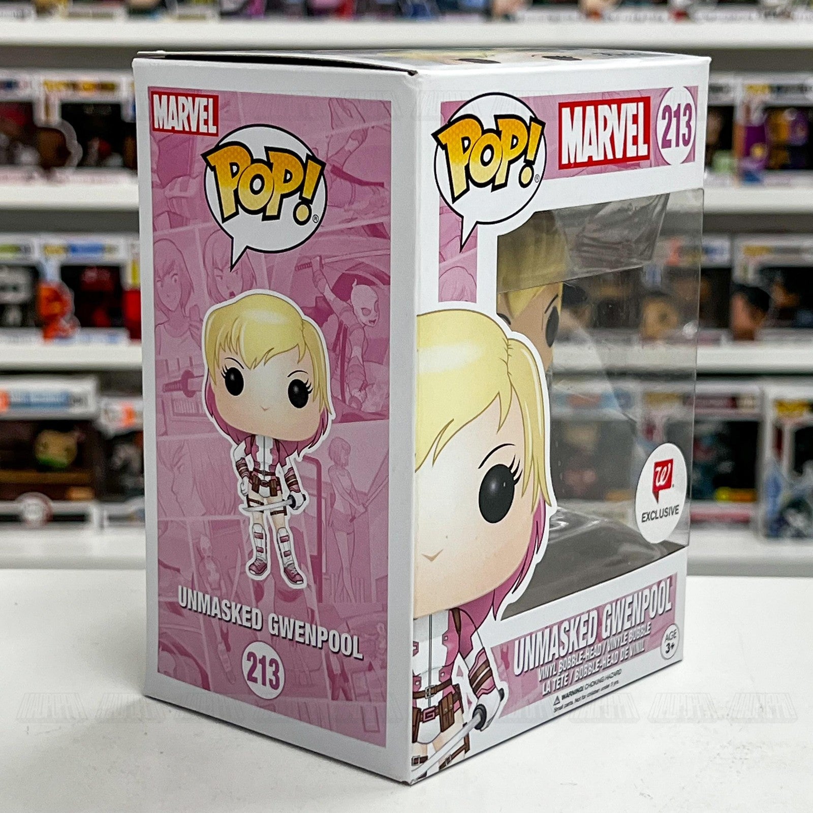 Funko Pop Marvel Unmasked Gwenpool 213 Walgreens Exclusive Vinyl Bobblehead
