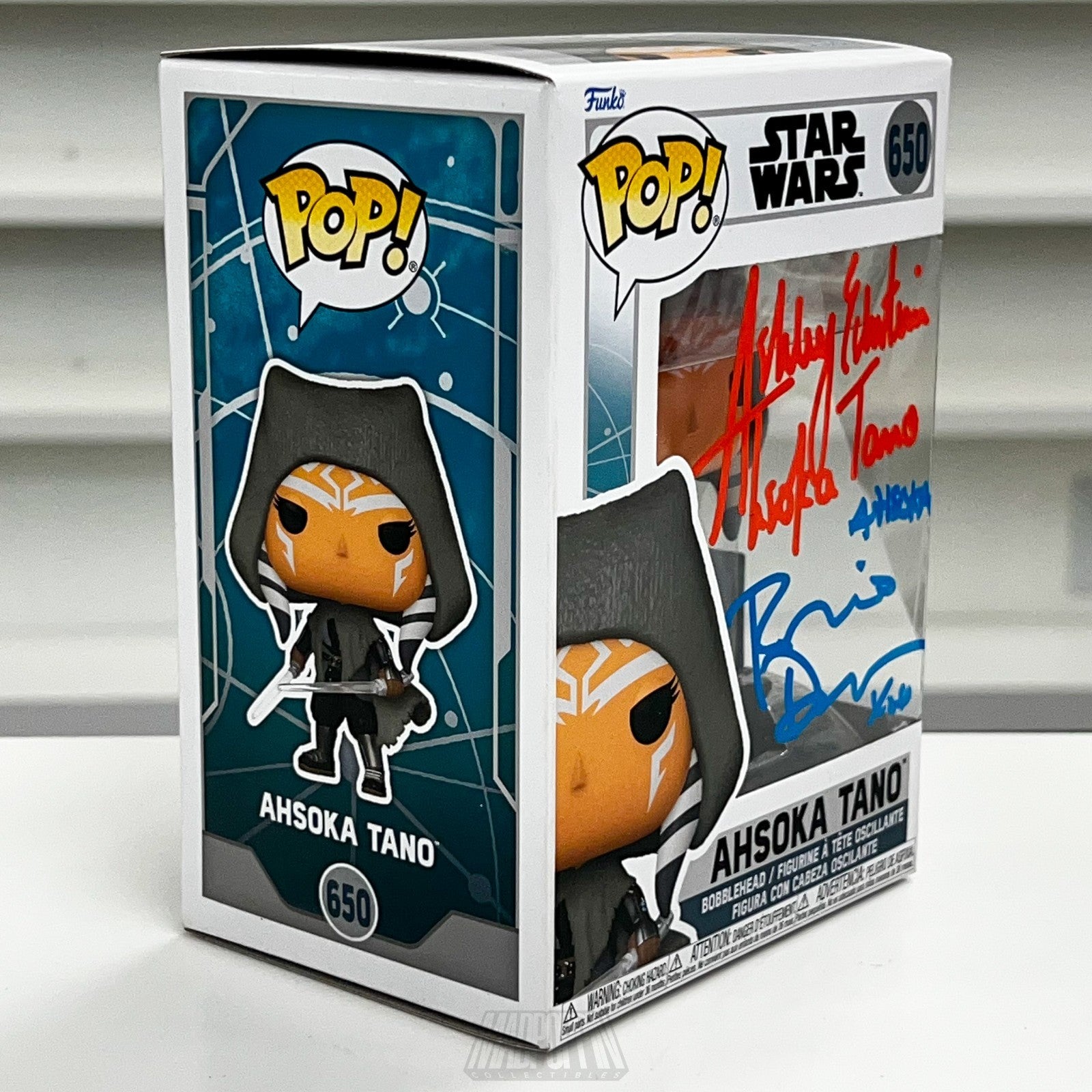 Funko Pop Star Wars Ahsoka Tano 650 Signed Ashley Eckstein Rosario Dawson COA