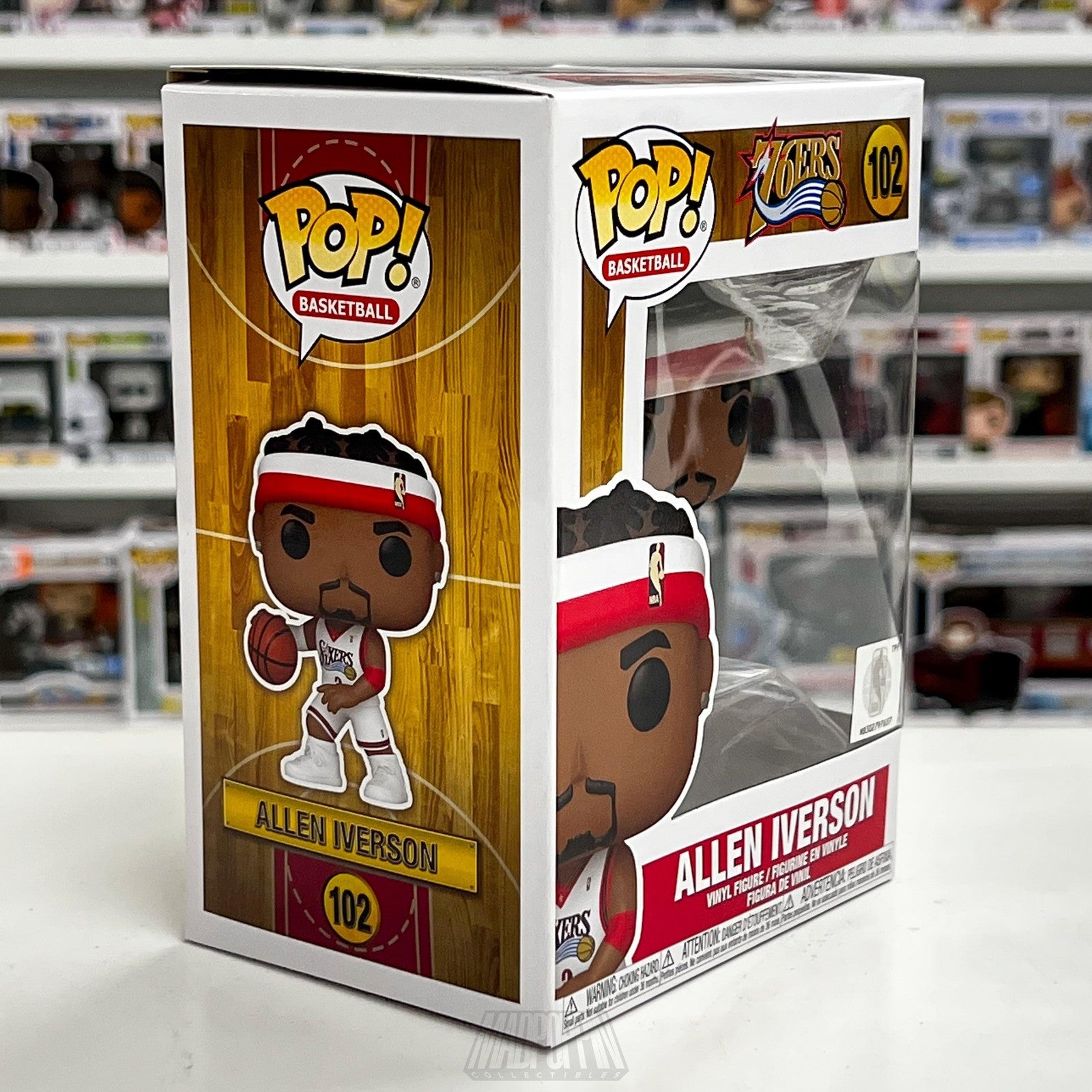 Funko Pop Allen Iverson 76ers NBA Basketball Figure 102 Hardwood Classics New