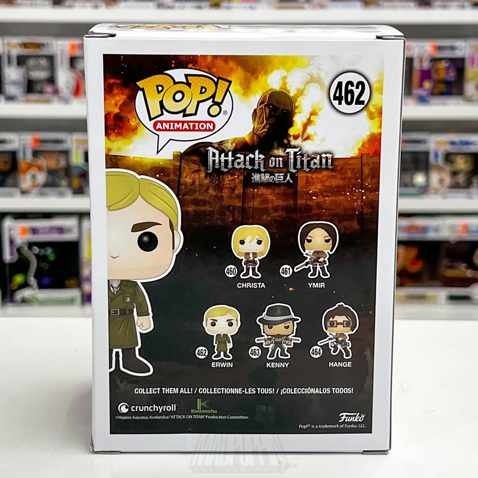 Funko Pop Anime Attack On Titan Erwin Smith 462 Vinyl Figure Animation AOT Toy3