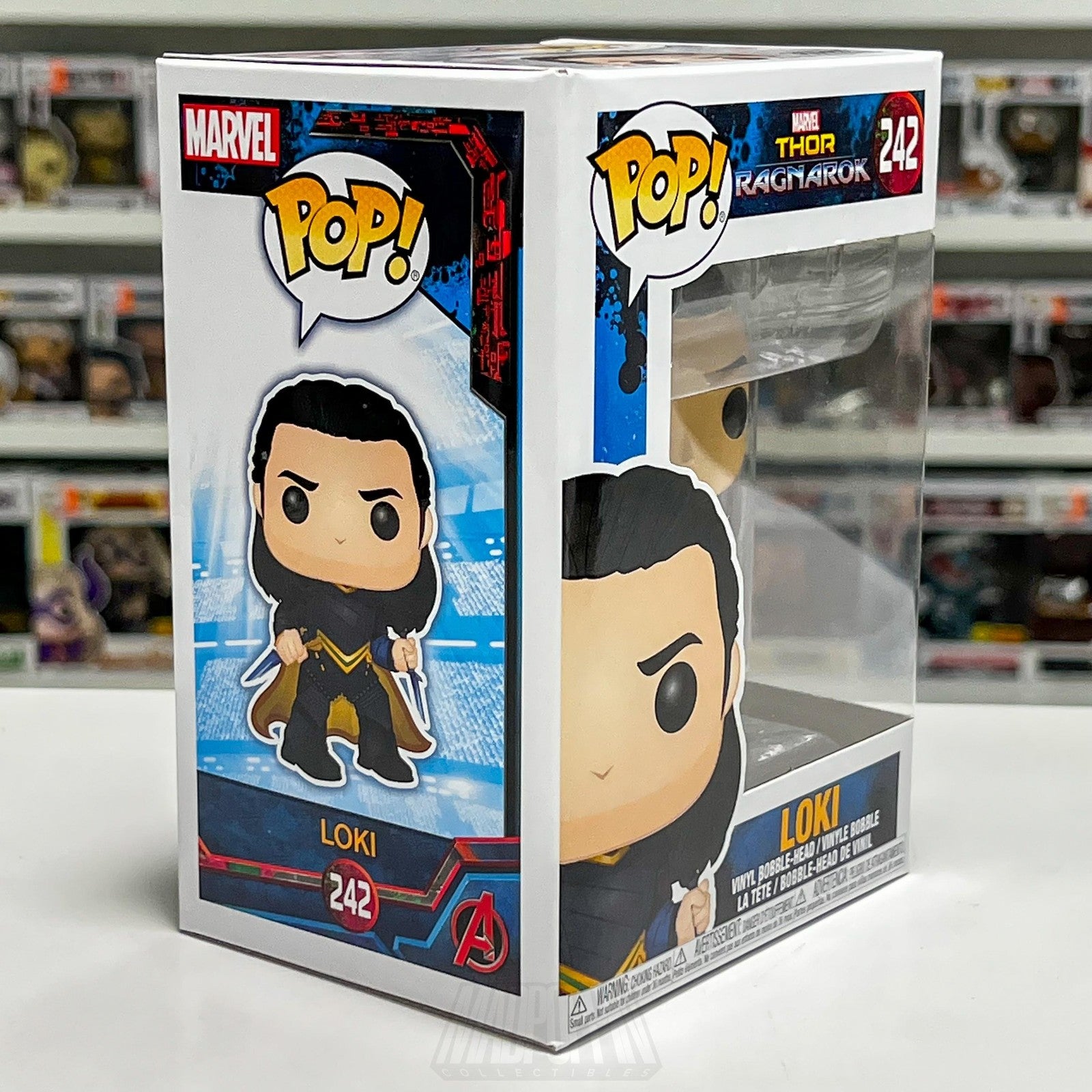 Funko Pop Marvel Thor Ragnarok Loki 242 Vinyl Bobble-Head Figure Box MCU Toy NIB