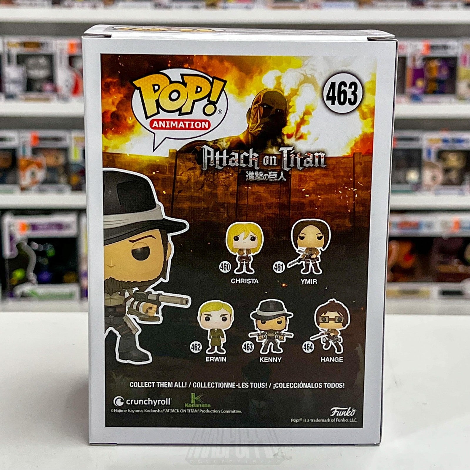 Funko Pop Anime Attack On Titan Kenny 463 Vinyl Figure Animation Collectible AOT3