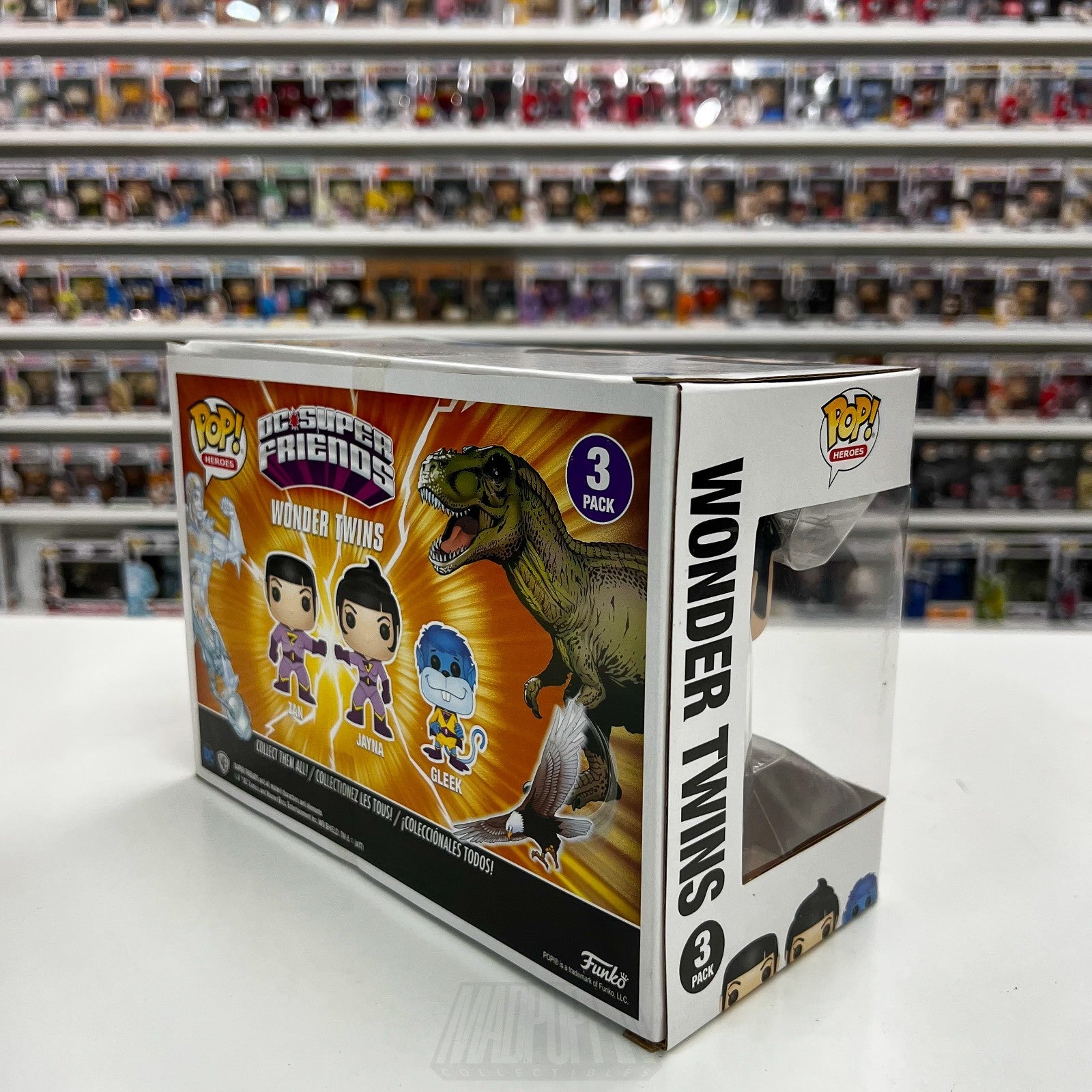 Funko Pop DC Heroes Super Friends Wonder Twins Zan Jayna Gleek SDCC 3 Pack Toy4