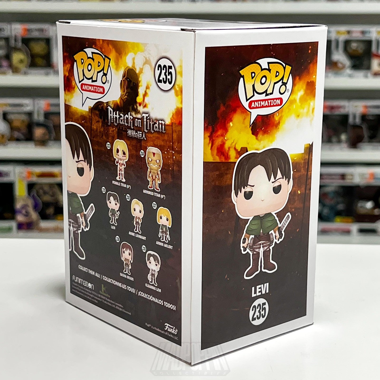 Funko Pop! Animation Attack on Titan Levi 235 Vinyl Figure 2021 Box Anime Toy