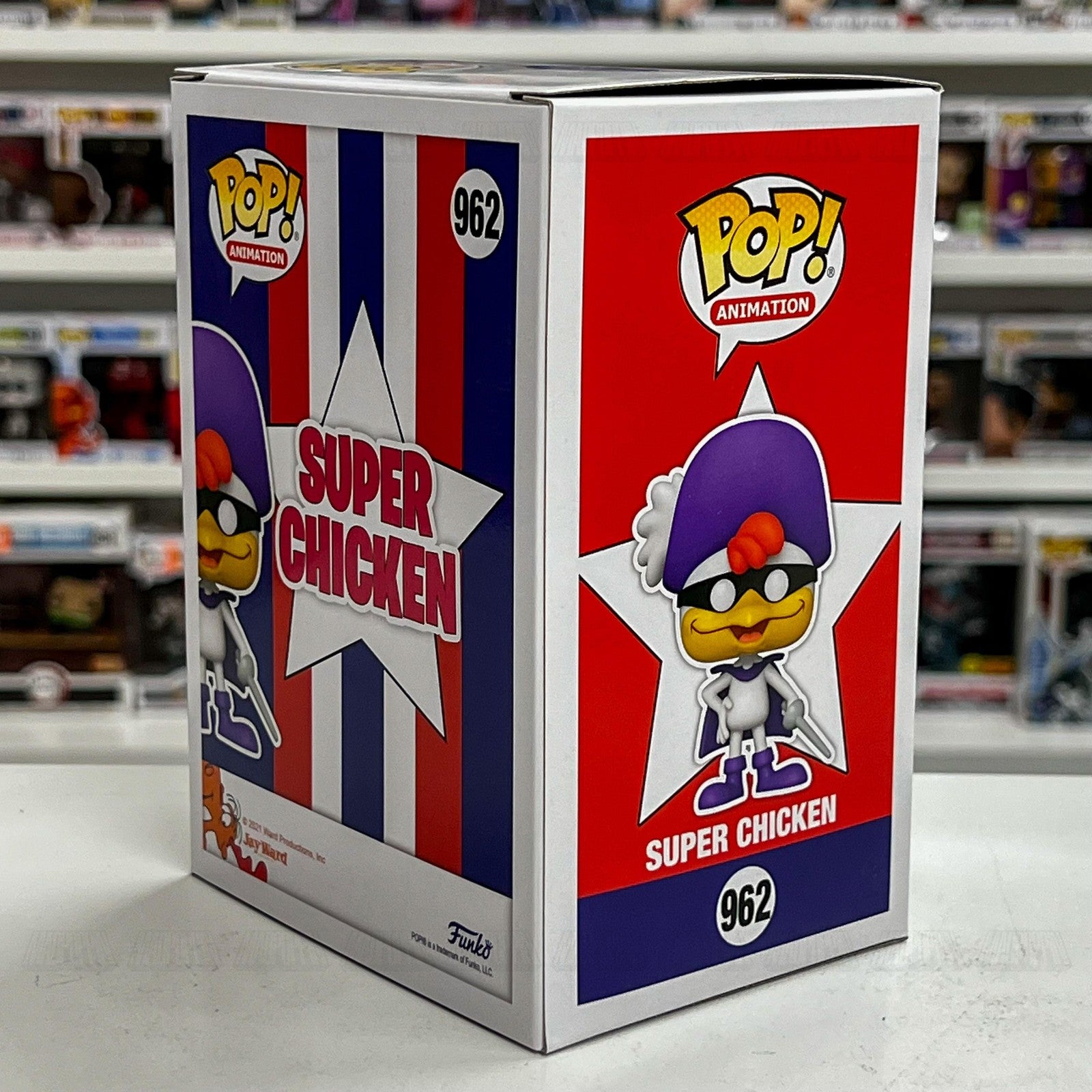 Funko Pop! Animation Super Chicken #962 Vinyl Figure 2021 Jay Ward TV Cartoon