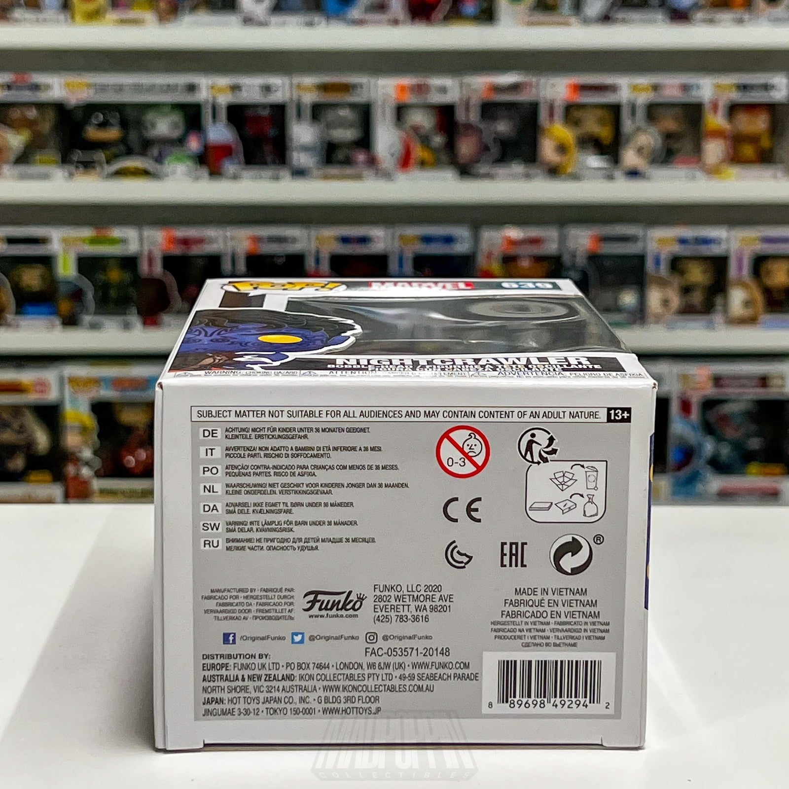 Funko Pop Marvel Nightcrawler 639 Mutant BobbleHead Figure X2 X-Men United Movie