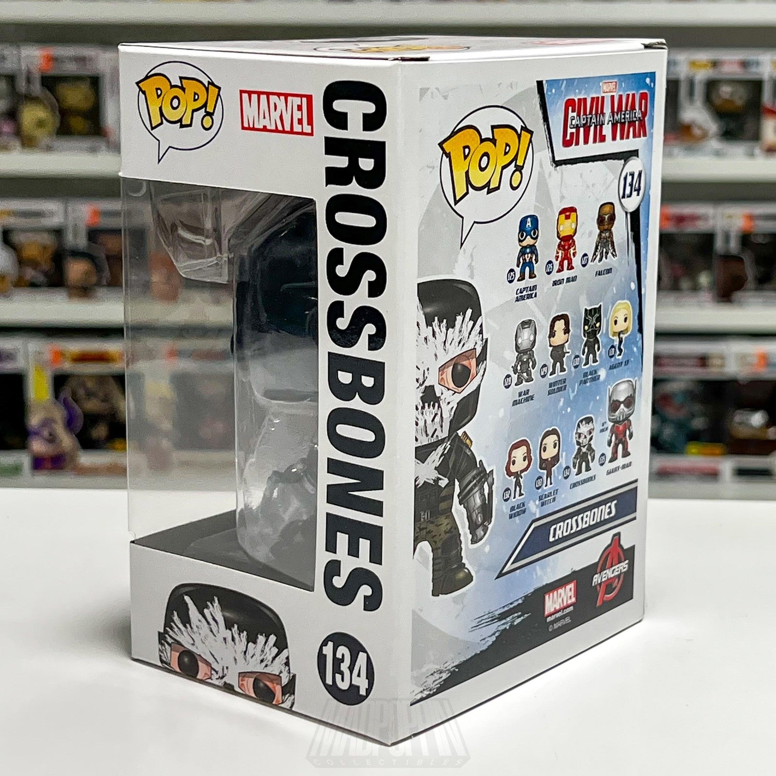 Funko Pop Marvel Captain America Civil War Crossbones 134 Vinyl Bobble-Head Toy