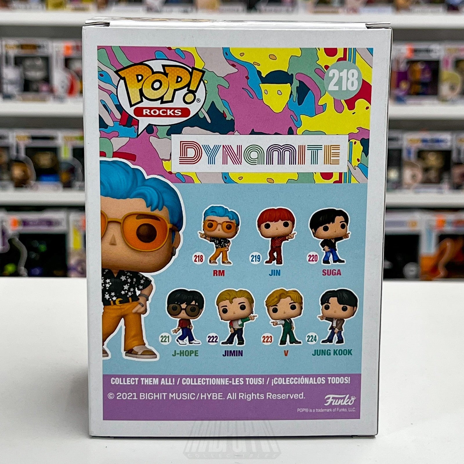 Funko Pop Rocks BTS RM 218 Dynamite Vinyl Figure K-Pop Idol 2021 Window Box3
