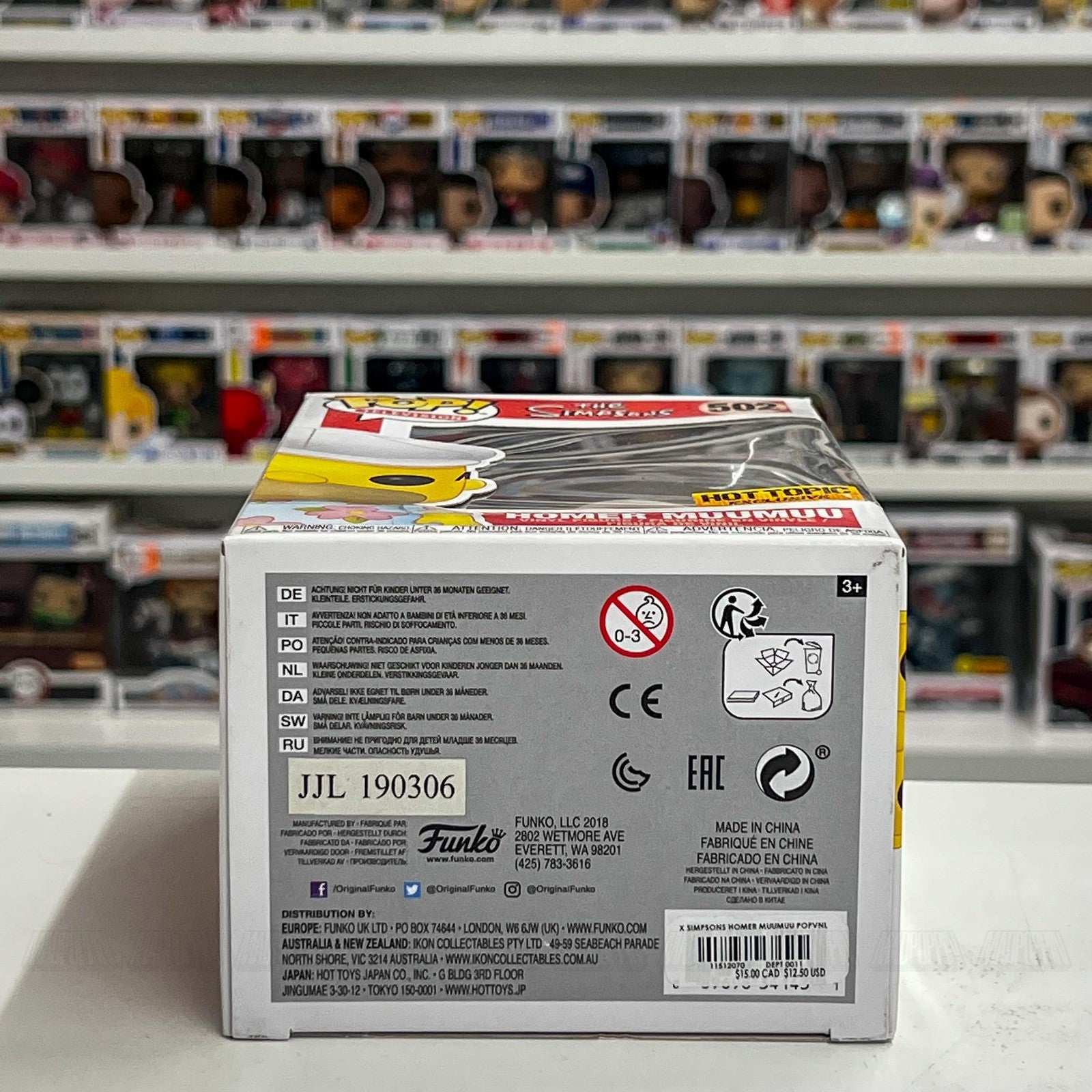 Funko Pop The Simpsons Homer Muumuu 502 Vinyl Figure Hot Topic Exclusive New Box