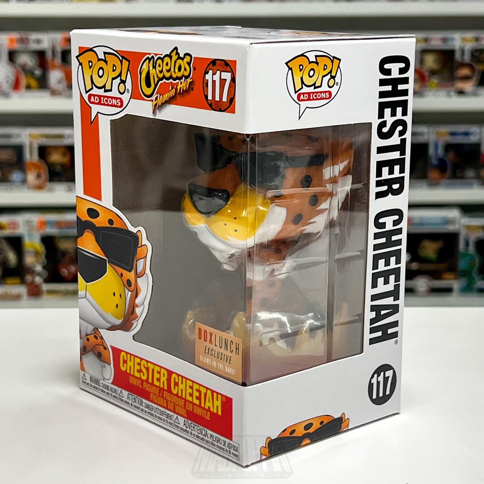 Funko Pop Ad Icons Cheetos Flamin' Hot Chester Cheetah 117 BoxLunch Glow Vinyl