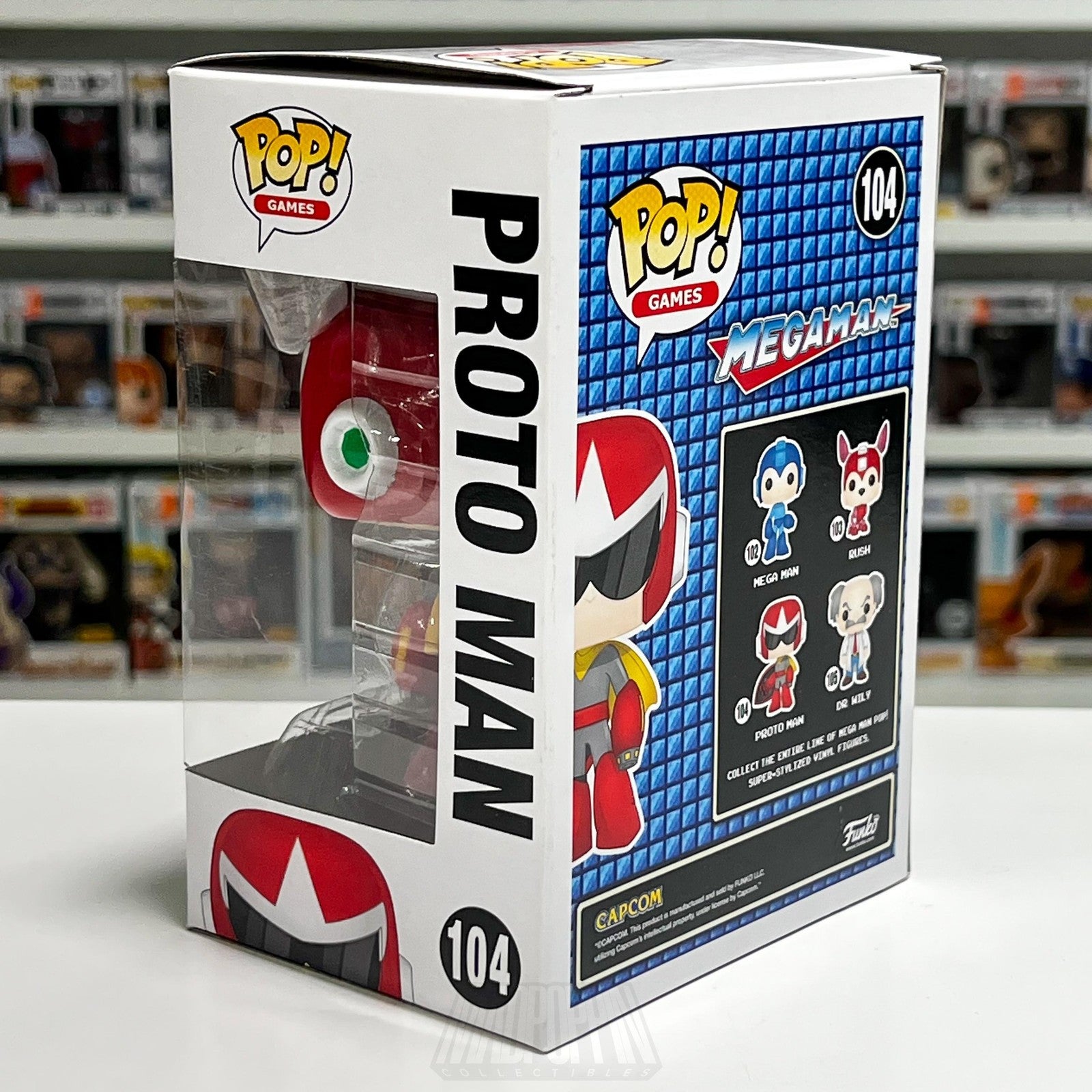Funko Pop Video Games Mega Man Proto Man 104 Vinyl Figure Capcom Toy