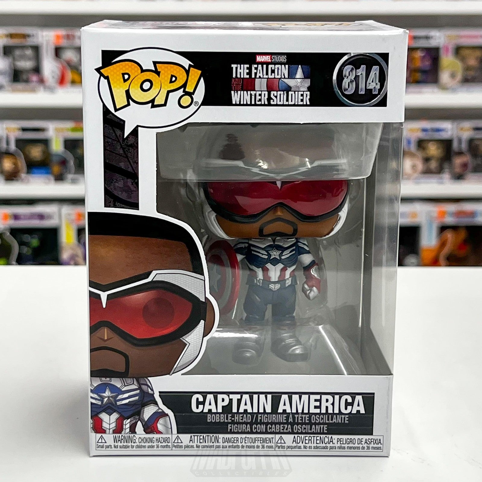 Funko Pop Marvel Captain America Sam Wilson 814 Bobble-Head Vinyl Figure Falcon0