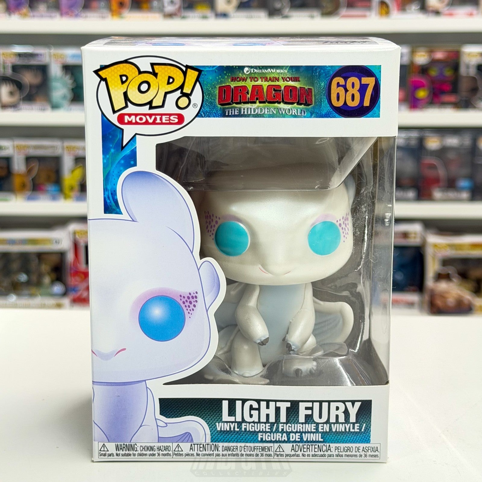Funko Pop Movies How To Train Your Dragon The Hidden World Light Fury 687 Figure0