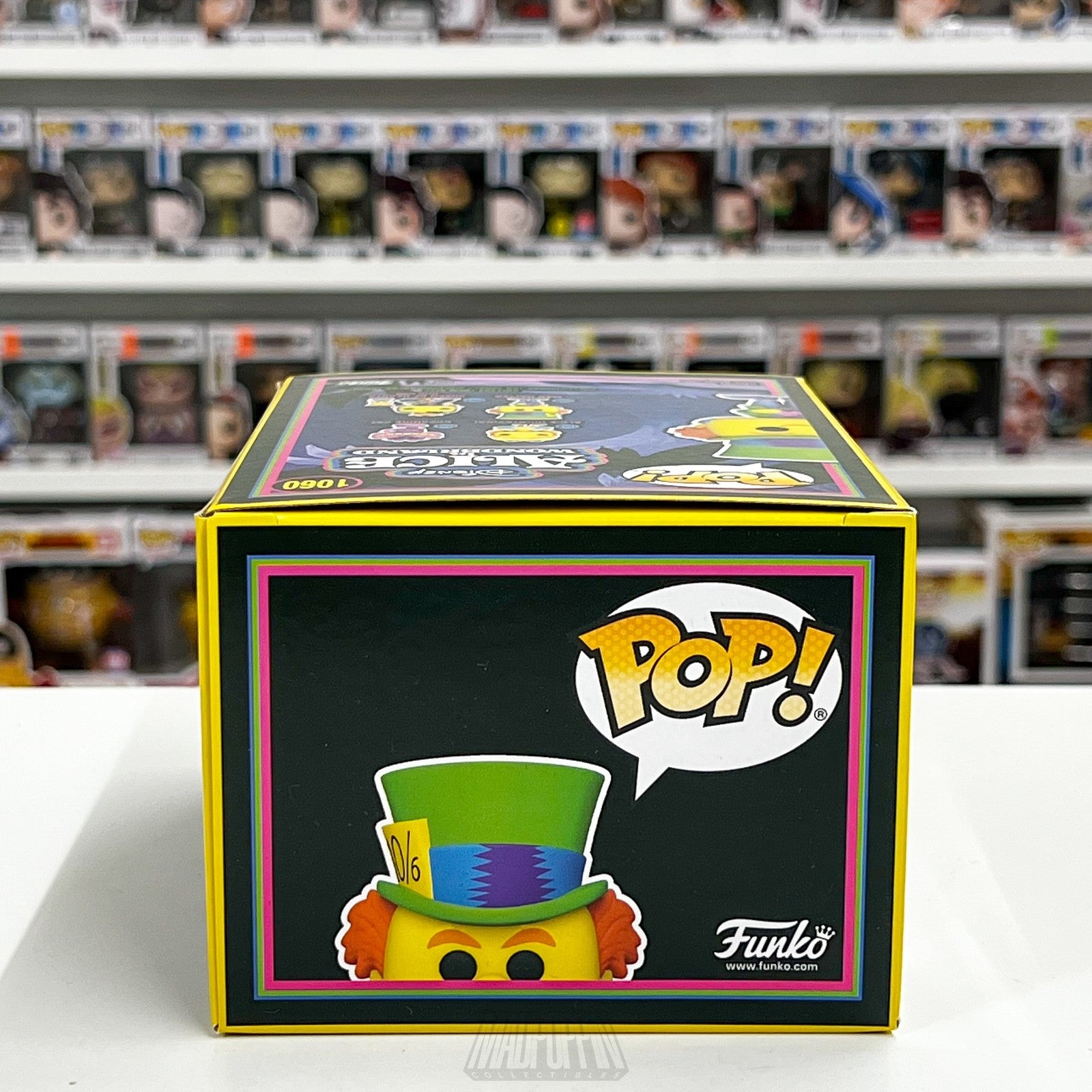 Funko Pop Mad Hatter 1060 Alice in Wonderland Blacklight Exclusive Figure Disney