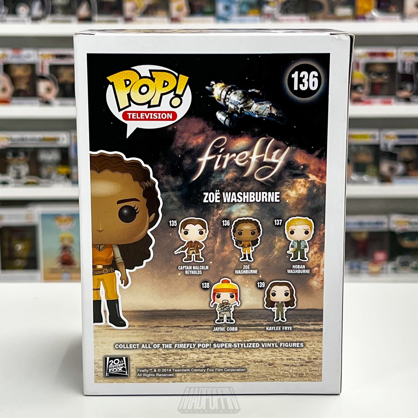 Funko Pop Zoë Washburne Firefly 136 Vinyl Figure TV Show Collectible Box Whedon