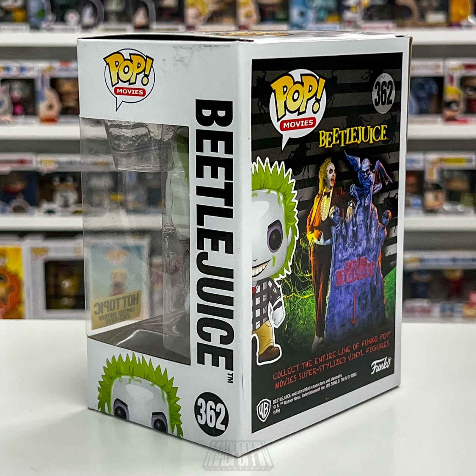 Funko Pop Beetlejuice 362 Hot Topic Exclusive Vinyl Figure Collectible Boxed