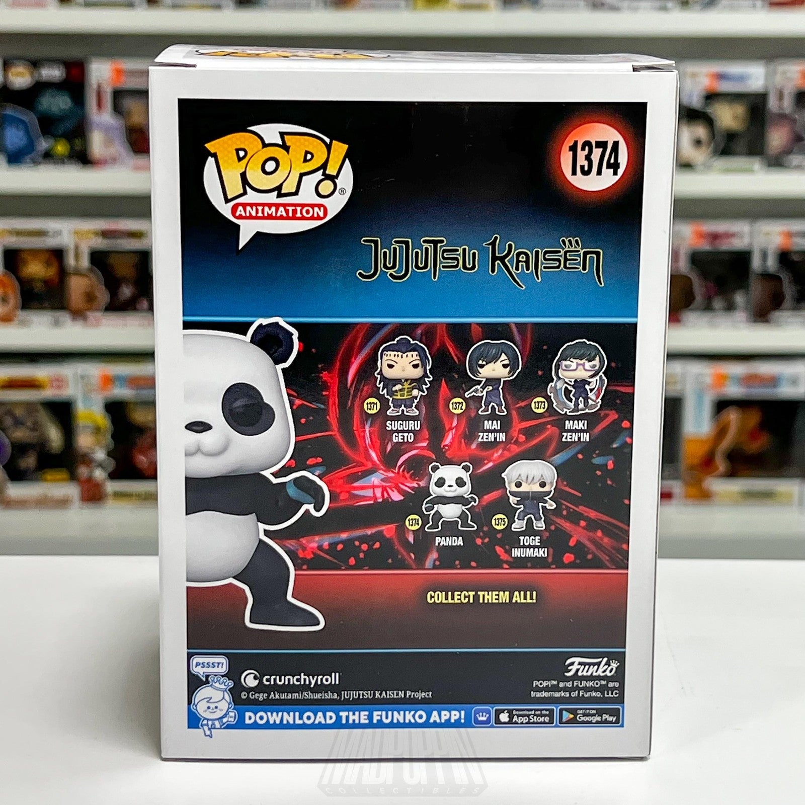 Funko Pop Jujutsu Kaisen Panda 1374 Flocked Entertainment Earth Vinyl Anime