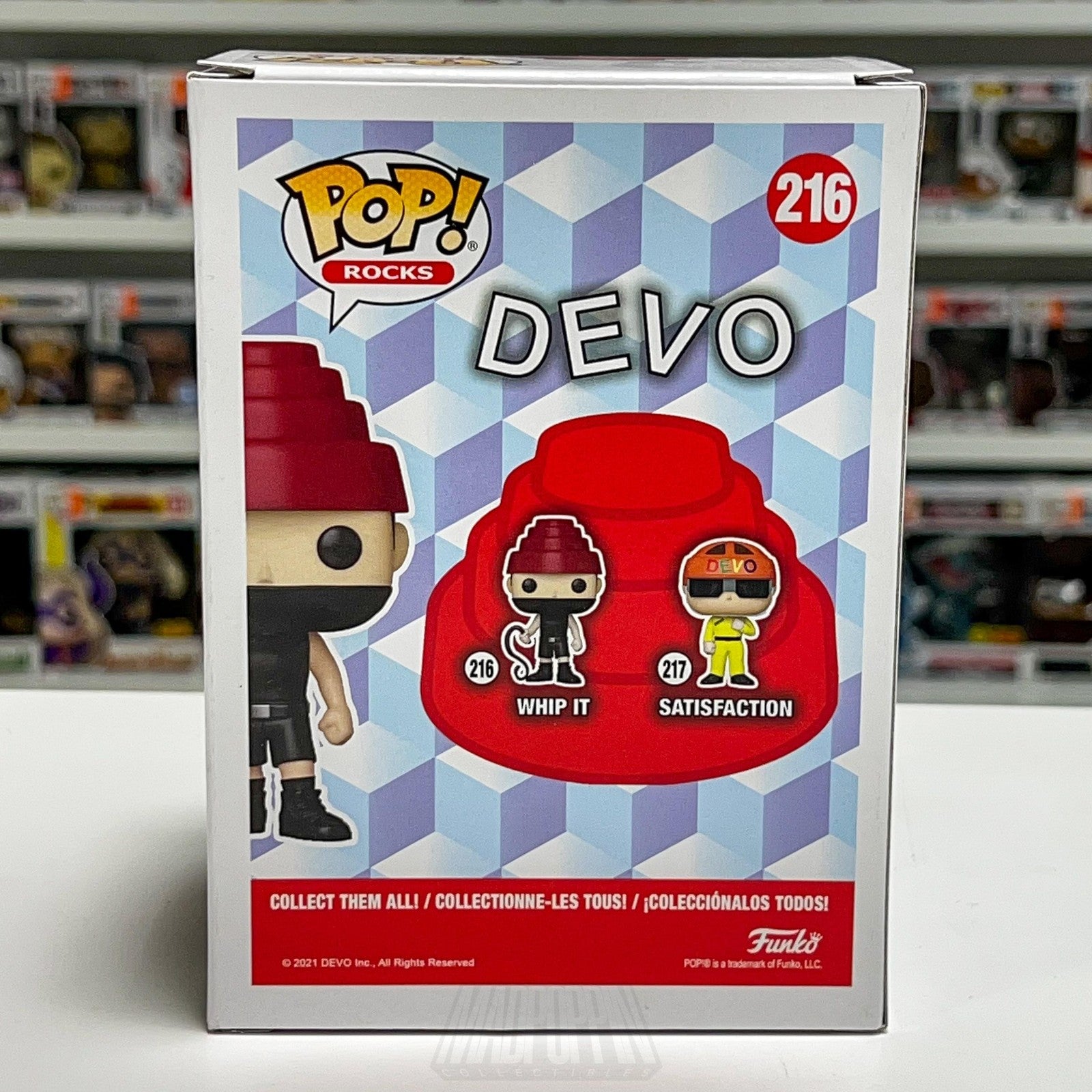 Funko Pop! Rocks Devo Whip It 216 Vinyl Figure Pop Vinyl New In Box 2021 Band