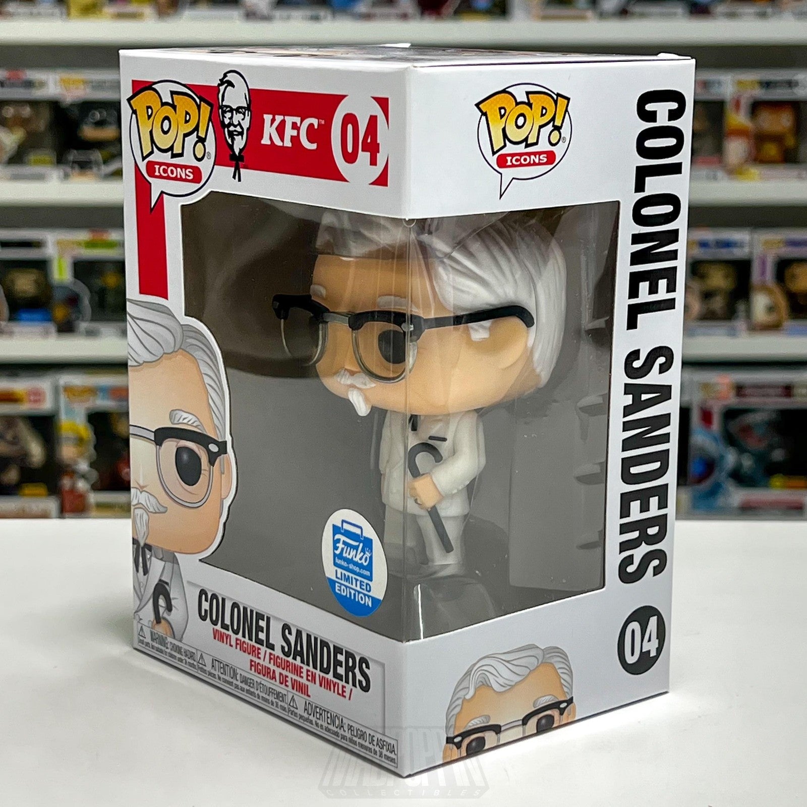 Funko Pop Icons KFC Colonel Sanders w/Cane 04 Figure Kentucky Fried Chicken Toy