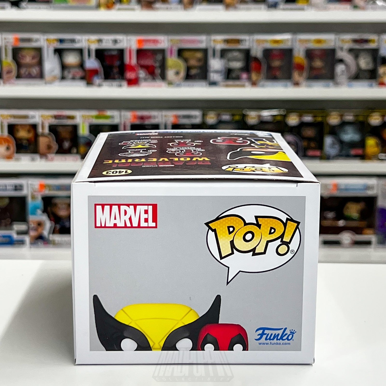 Funko Pop Marvel Deadpool & Wolverine with Babypool 1403 Movie Vinyl Figure Toy6