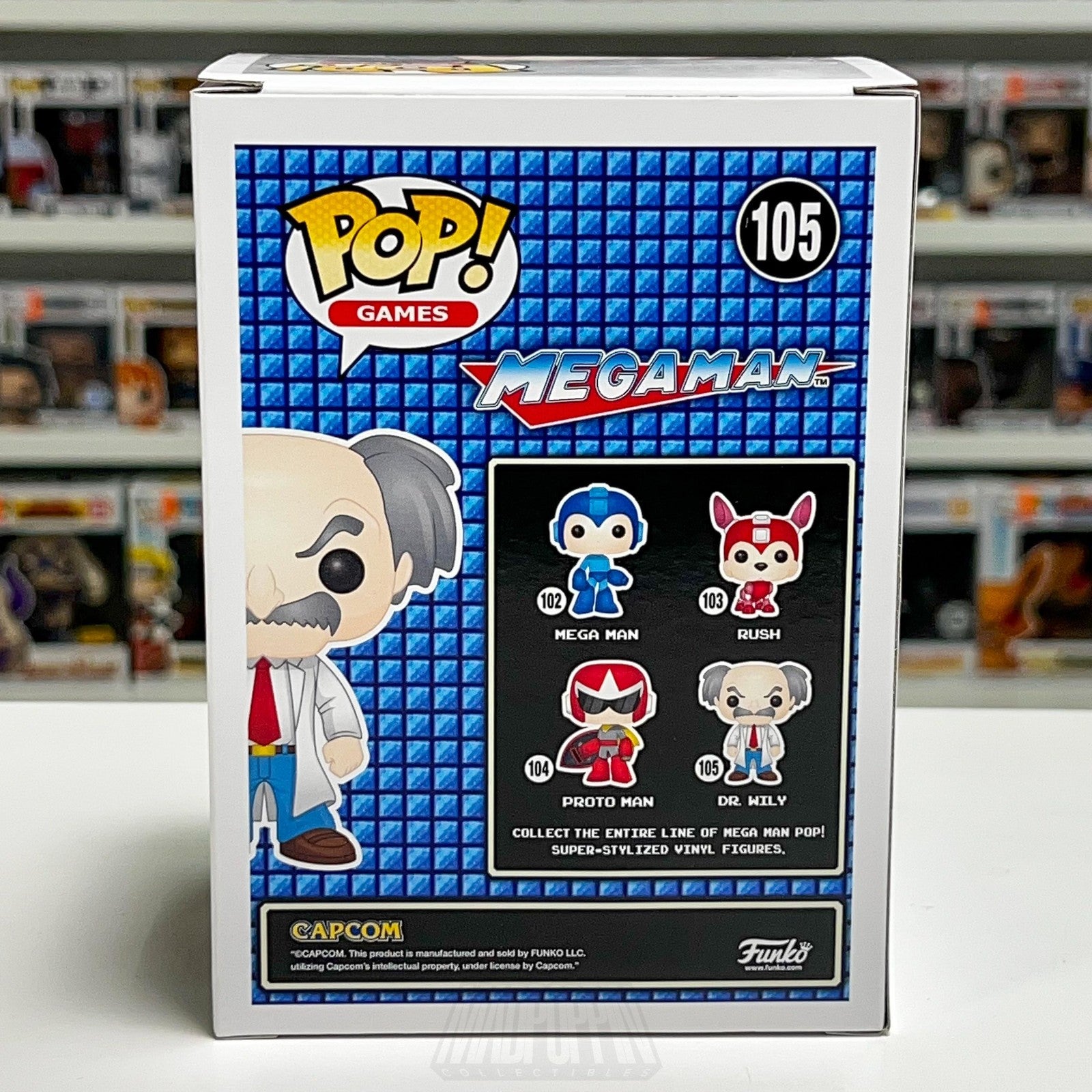 Funko Pop! Games Mega Man Dr. Wily #105 Vinyl Figure New Video Game Capcom Toy