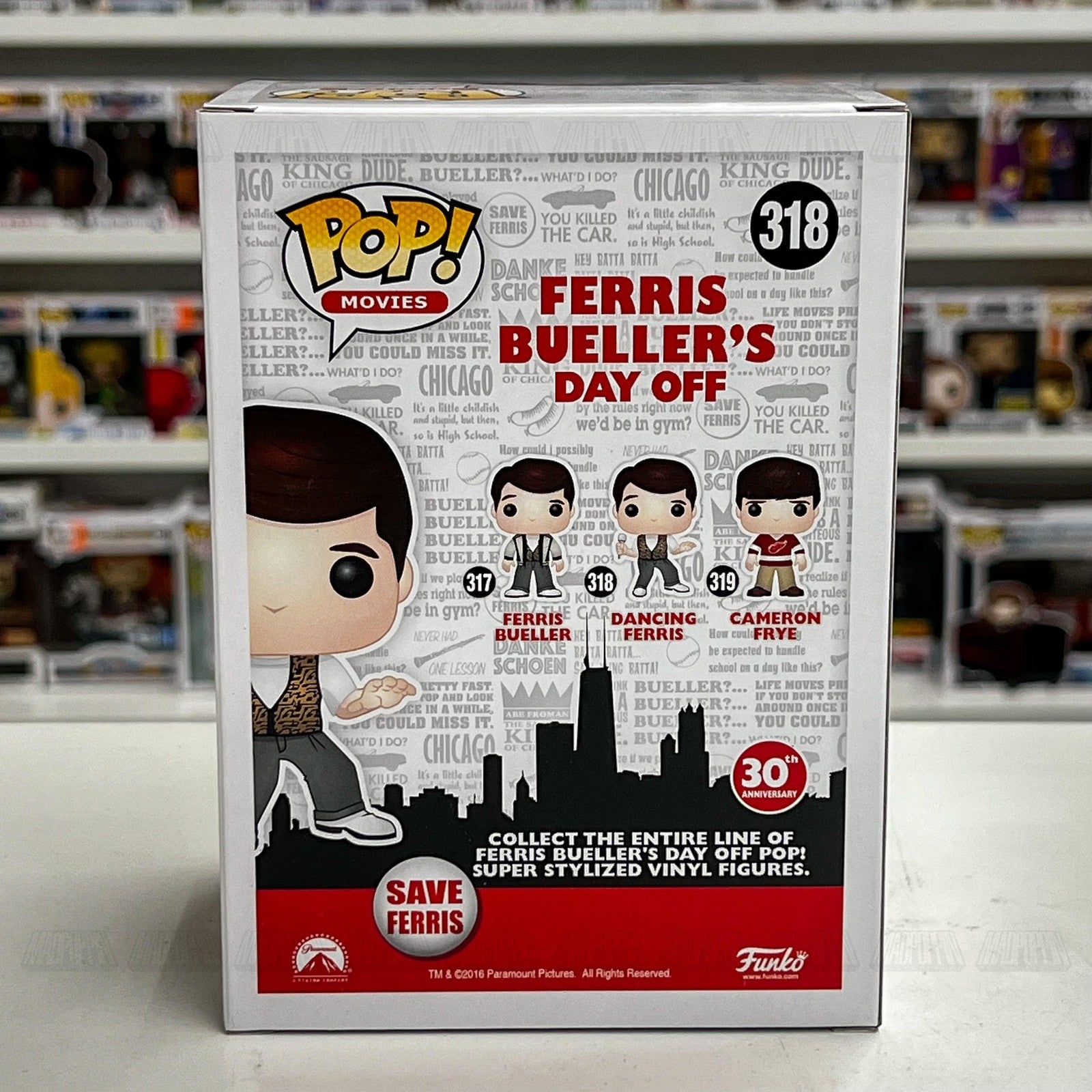 Funko Pop Ferris Bueller's Day Off Dancing Ferris 318 30th Anniversary New
