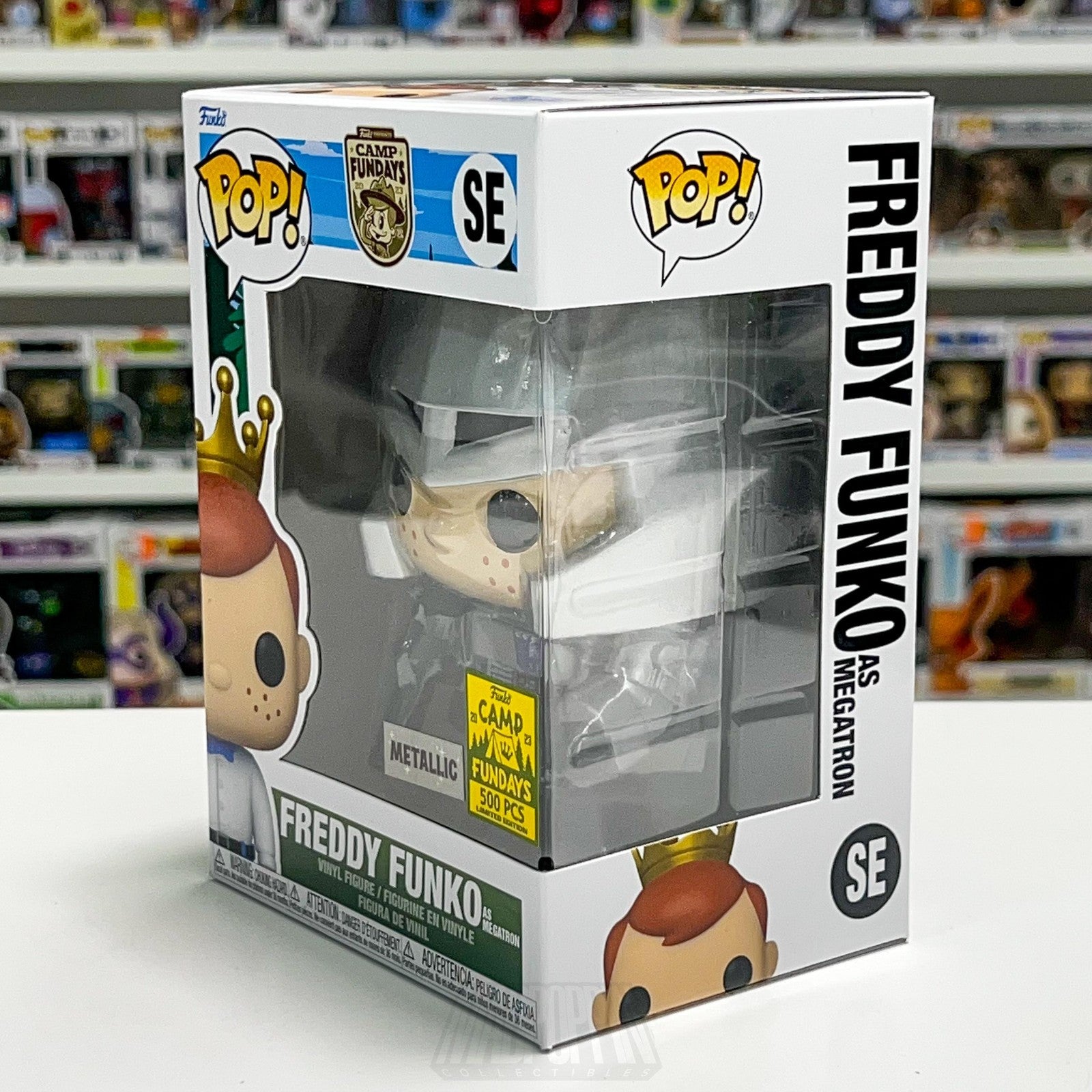 Funko Pop Freddy as Megatron Metallic Camp Fundays 500 PCS Transformers Cartoons