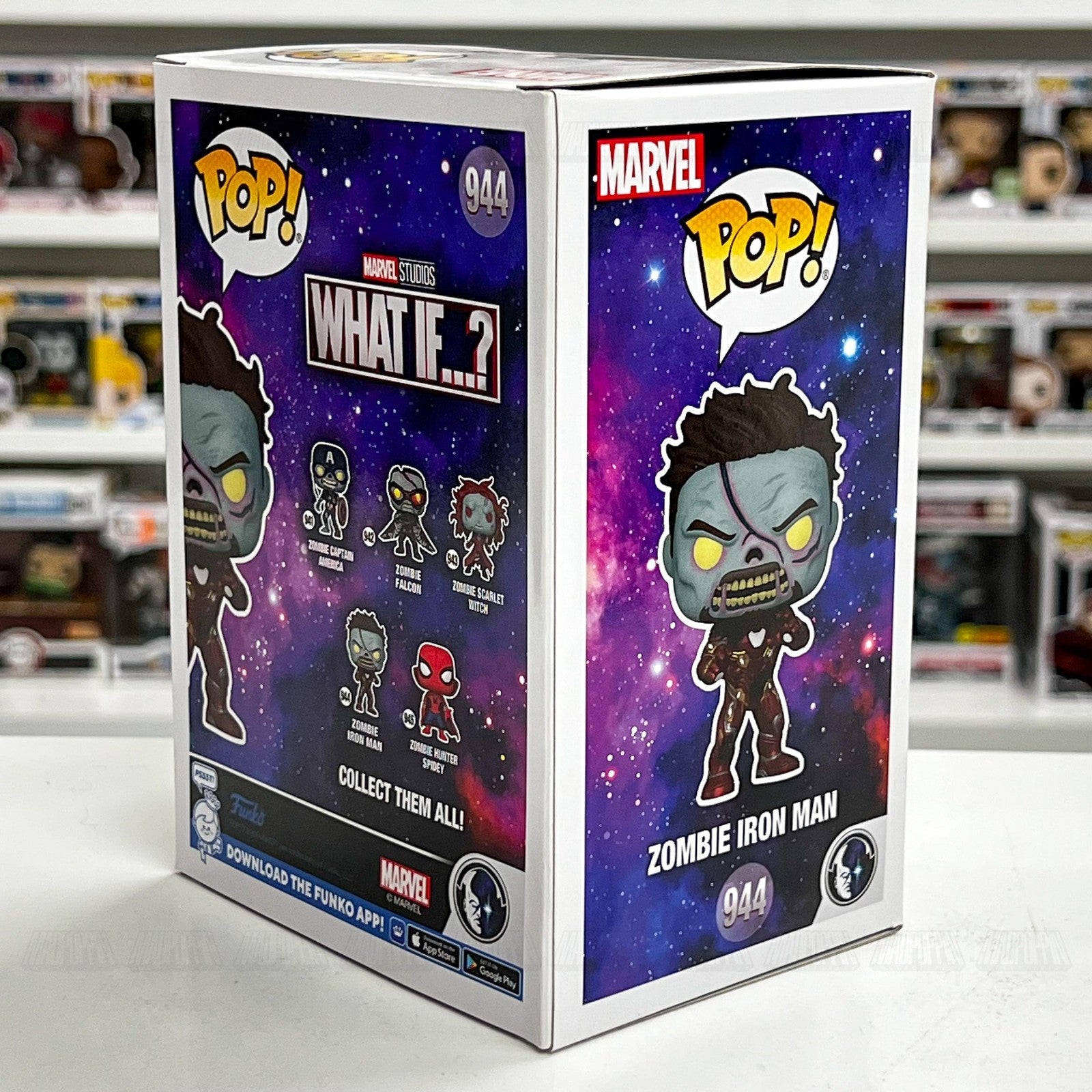 Funko Pop Marvel Studios What If Zombie Iron Man #944 Bobble-Head Vinyl Figure
