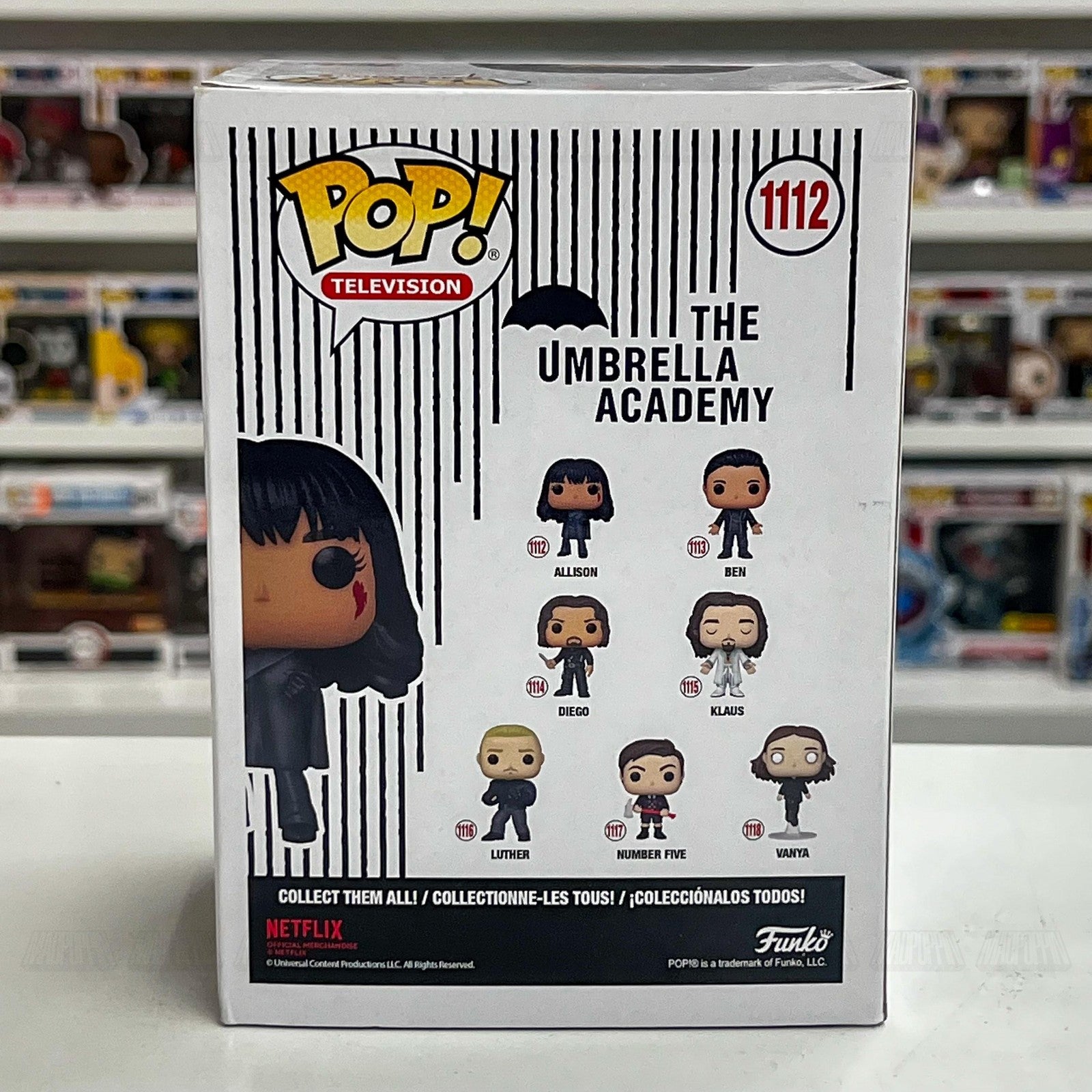 Funko Pop Television Umbrella Academy Allison #1112 Netflix Vinyl Figure NIB