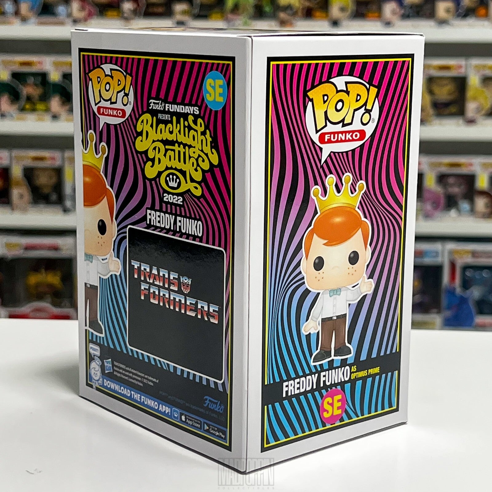 Funko Pop Fundays Blacklight Battle Freddy Optimus Prime Transformers 1500pcs SE