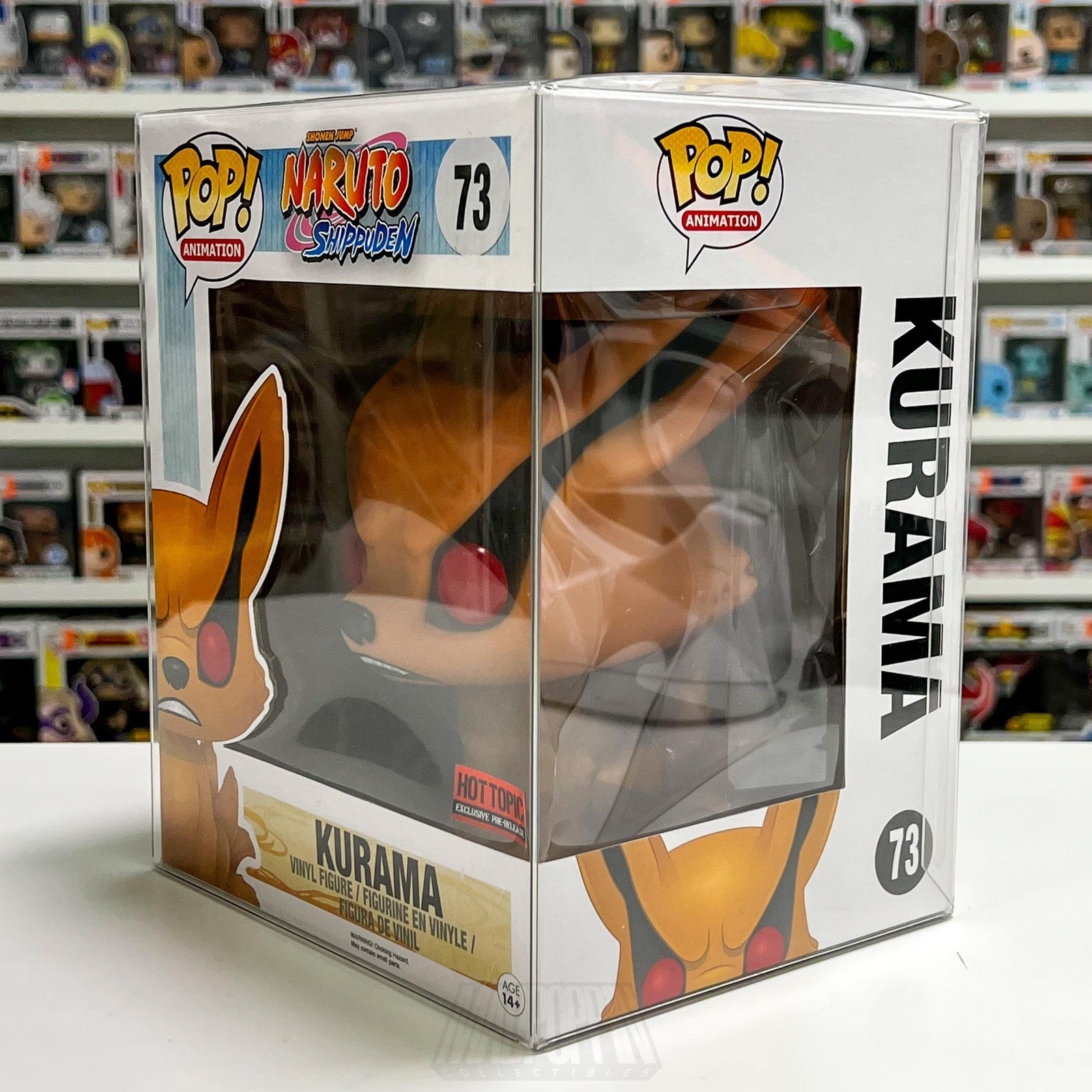 Funko Pop Naruto Shippuden Kurama 73 Hot Topic Pre Release Anime w/ Protector