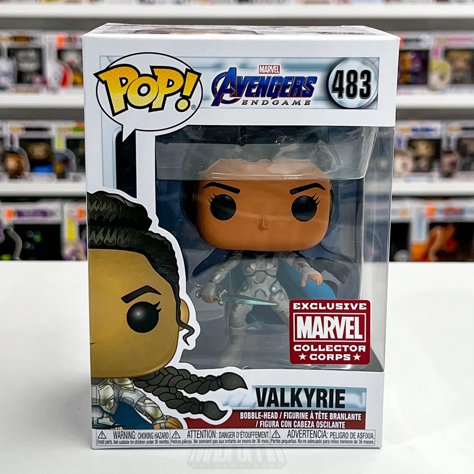 Funko Pop Marvel Avengers Endgame Valkyrie 483 Collector Corps Exclusive Vinyl0