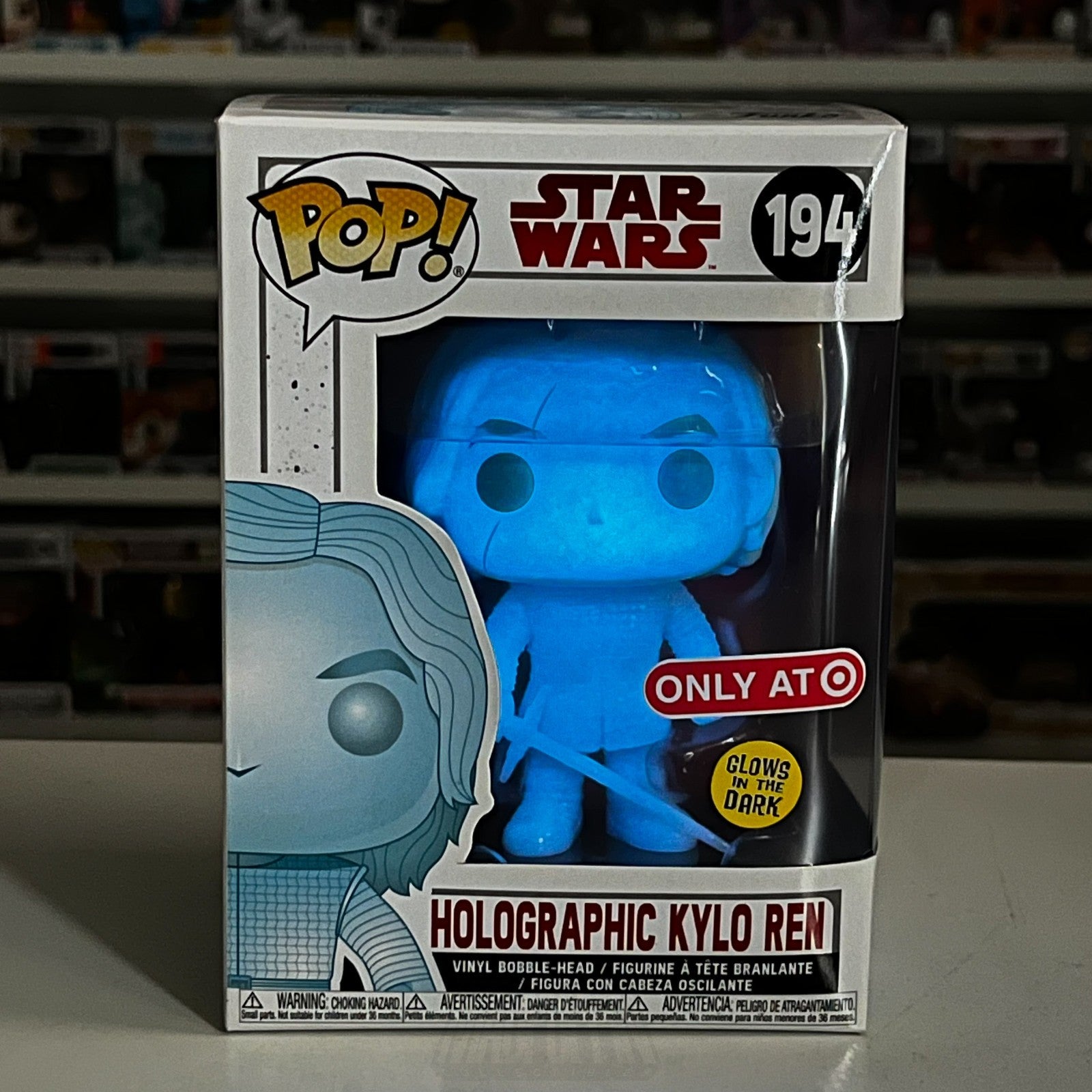 Funko Pop Star Wars Holographic Kylo Ren Glow Target 194 Ben Solo Vinyl Figure0