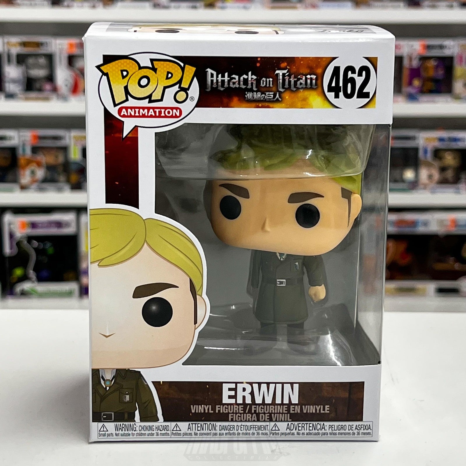 Funko Pop Anime Attack On Titan Erwin Smith 462 Vinyl Figure Animation AOT Toy0