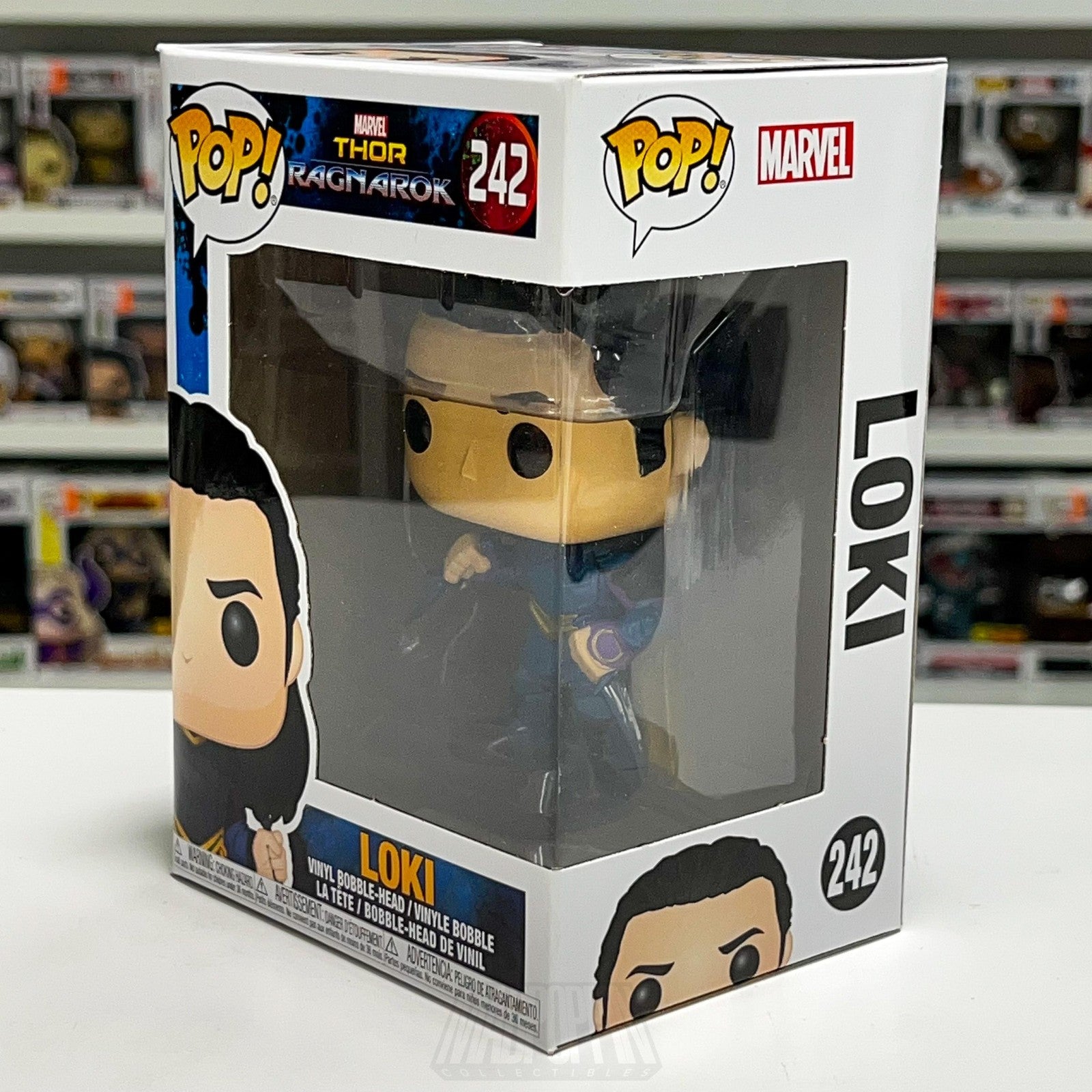 Funko Pop Marvel Thor Ragnarok Loki 242 Vinyl Bobble-Head Figure Box MCU Toy NIB