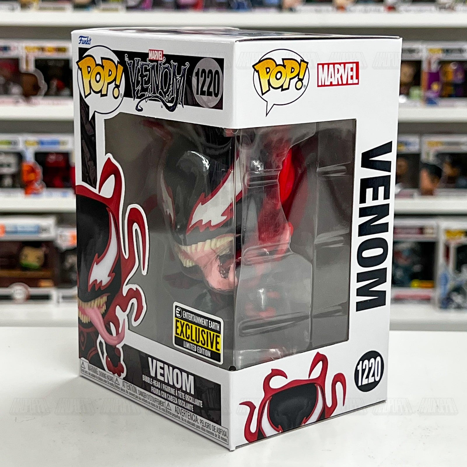 Funko Pop Marvel Venom 1220 Entertainment Earth Exclusive Bobble-Head Figure