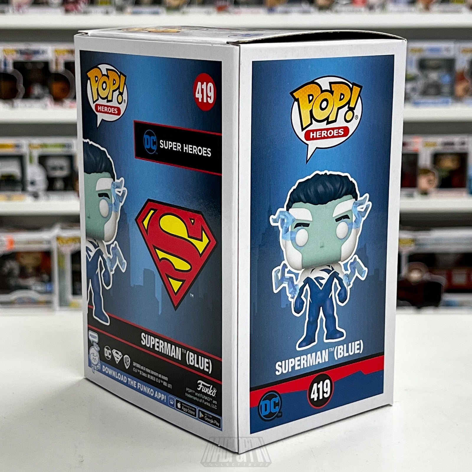 Funko Pop Superman Blue #419 Fall Convention Exclusive Limited Edition 2021