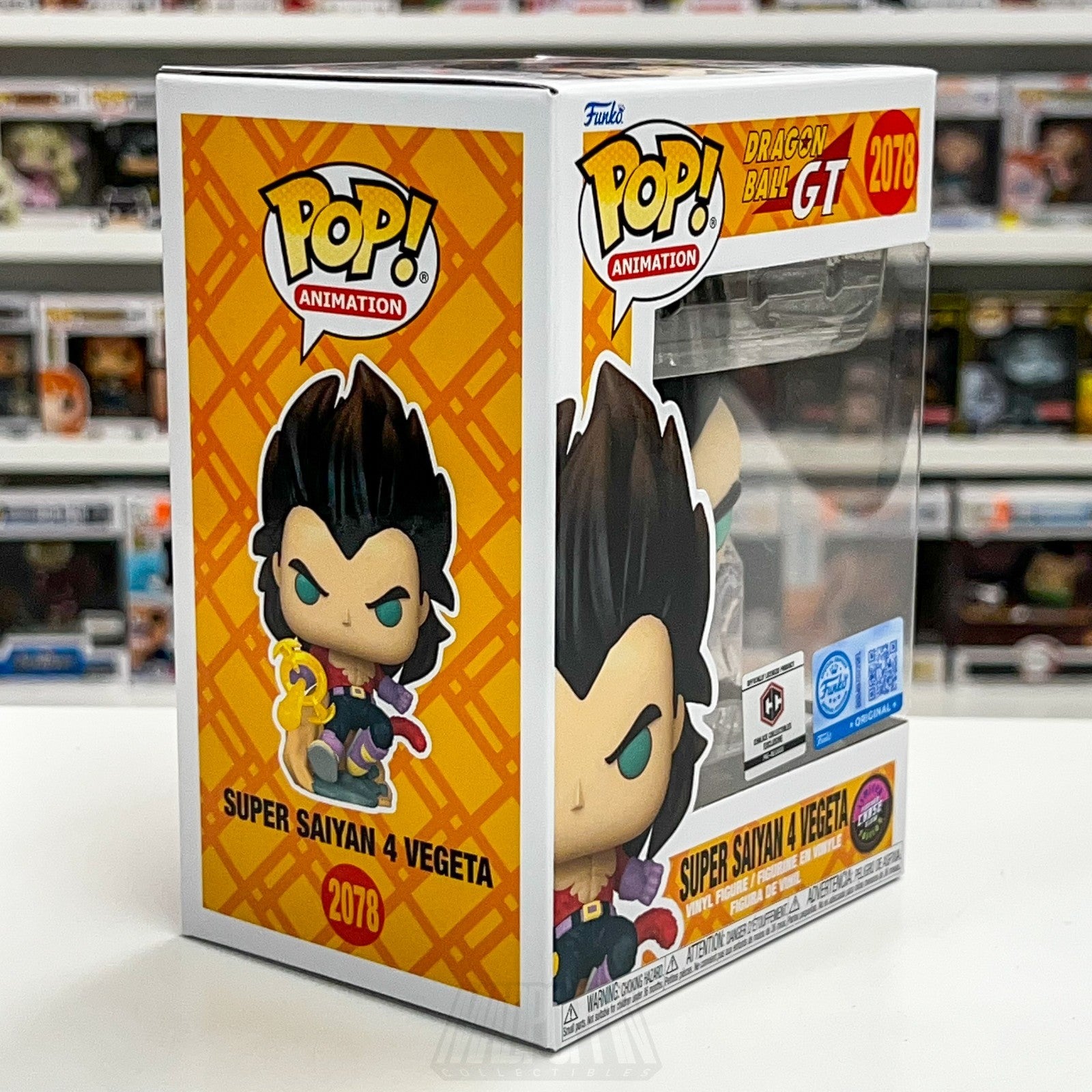 Funko Pop Anime Dragon Ball Super Saiyan Vegeta Flocked Chase Glow Chalice 20785