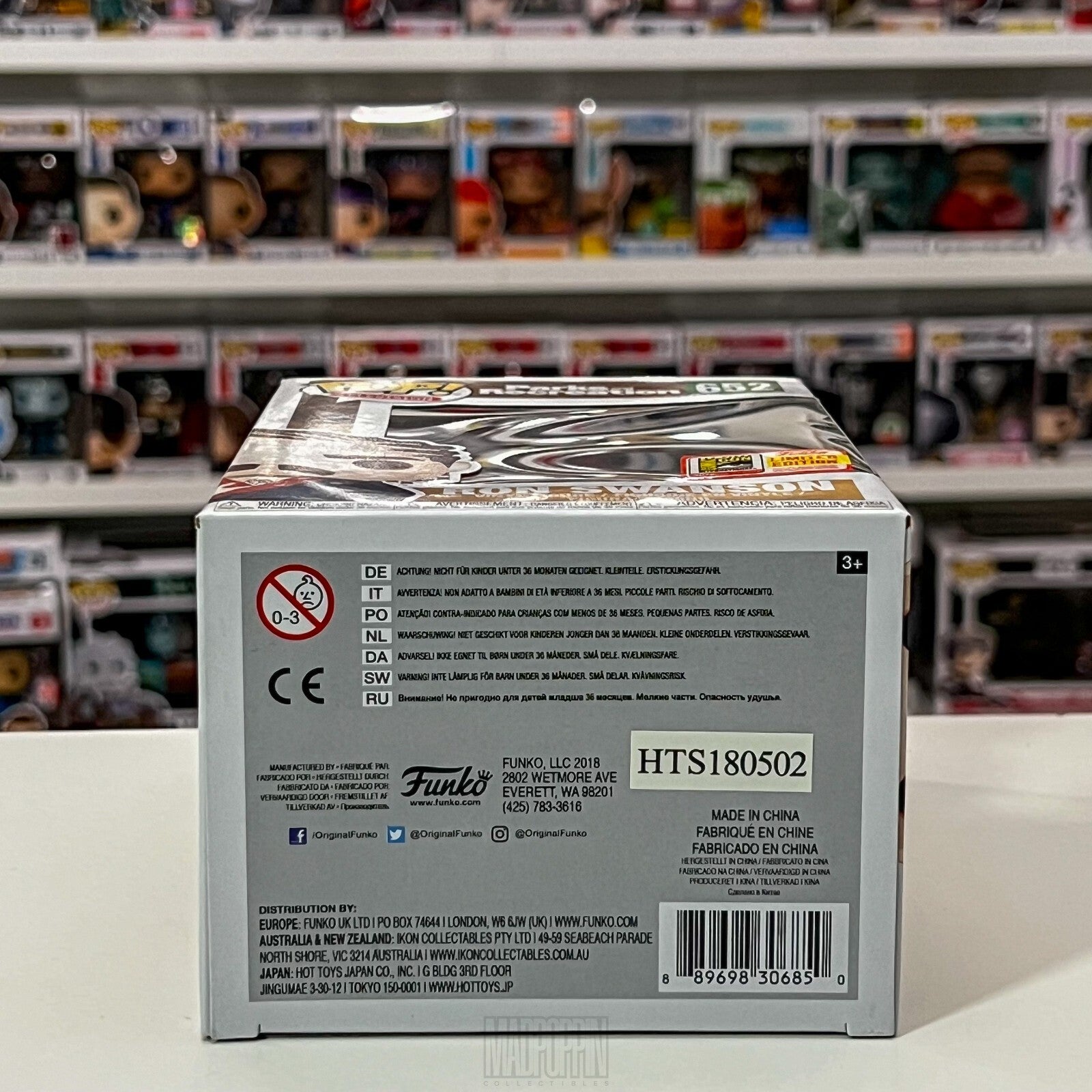 Funko Pop TV Parks and Recreation Ron Swanson Cornrows SDCC Official Sticker 652