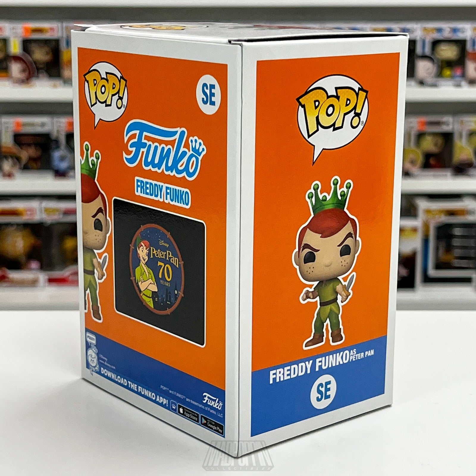 Freddy Funko as Peter Pan Pop! Vinyl Figure LE 4500 Disney 70th Anniversary SE