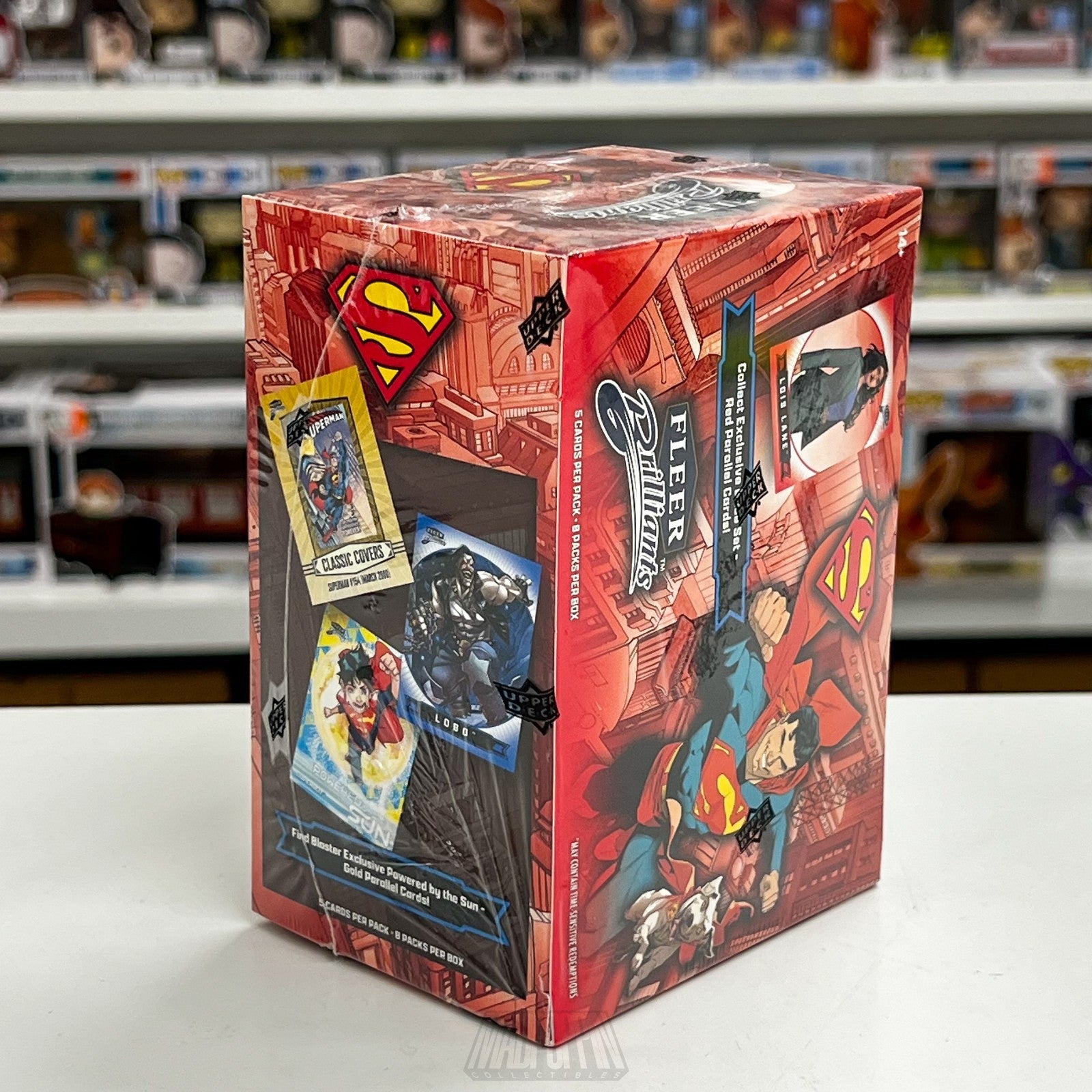 Fleer Brilliants Superman DC Red Blaster Box Parallel Target Cards Upper Deck