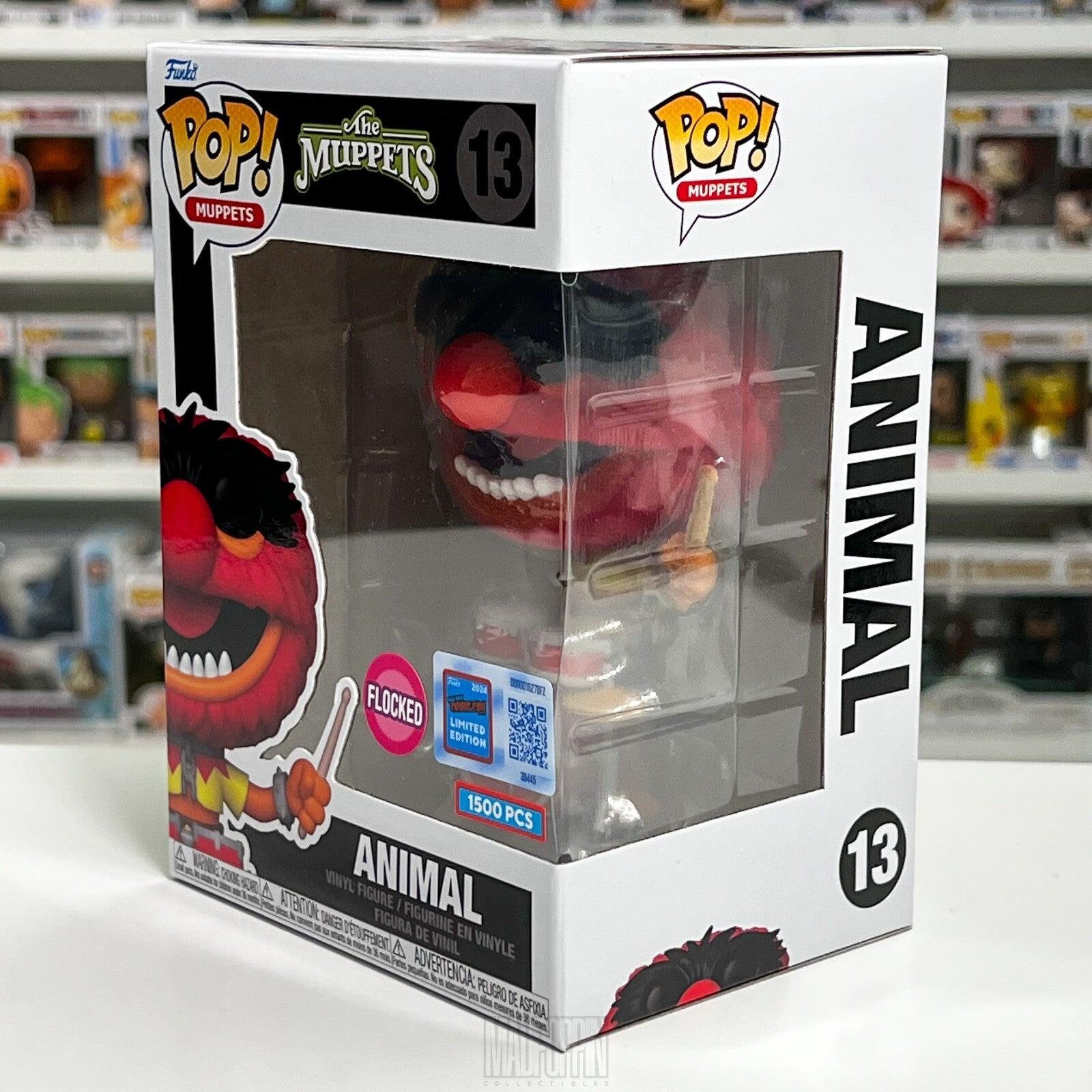 Funko Pop The Muppets Animal Flocked Playing Drums Jim Henson NYCC 1500 Pcs 13